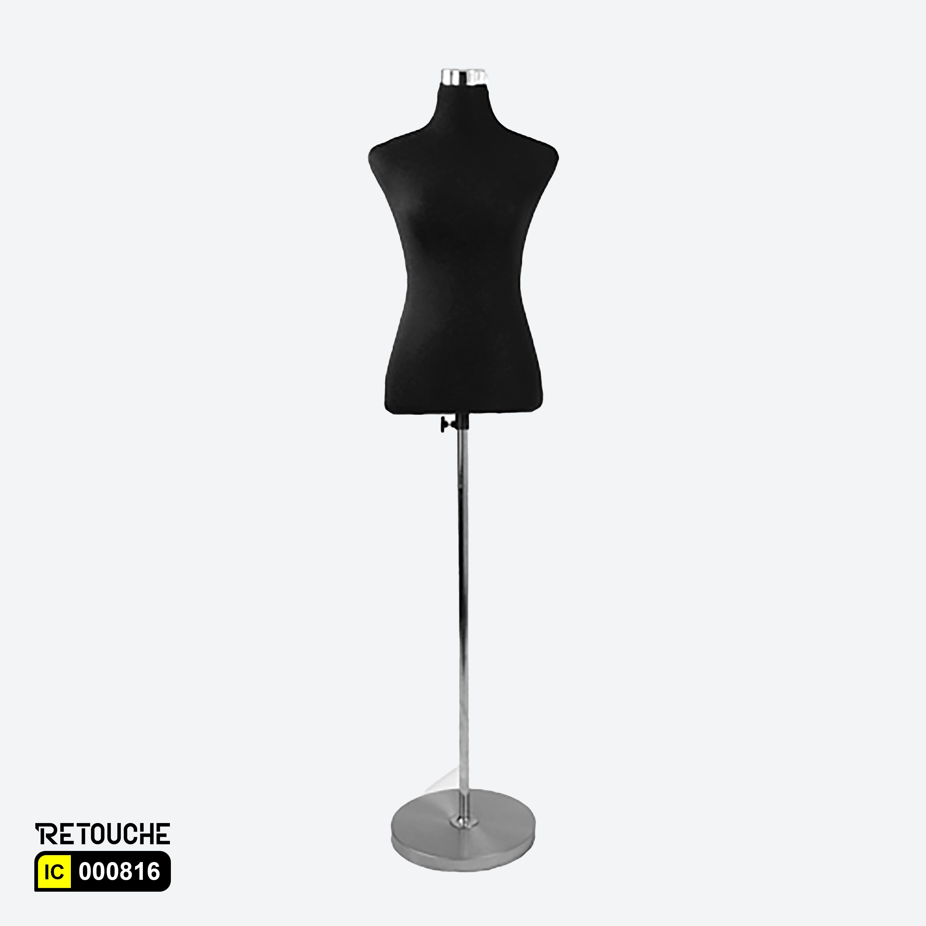 Female Mannequin, Bust with Stand (Aj-37 Blk)