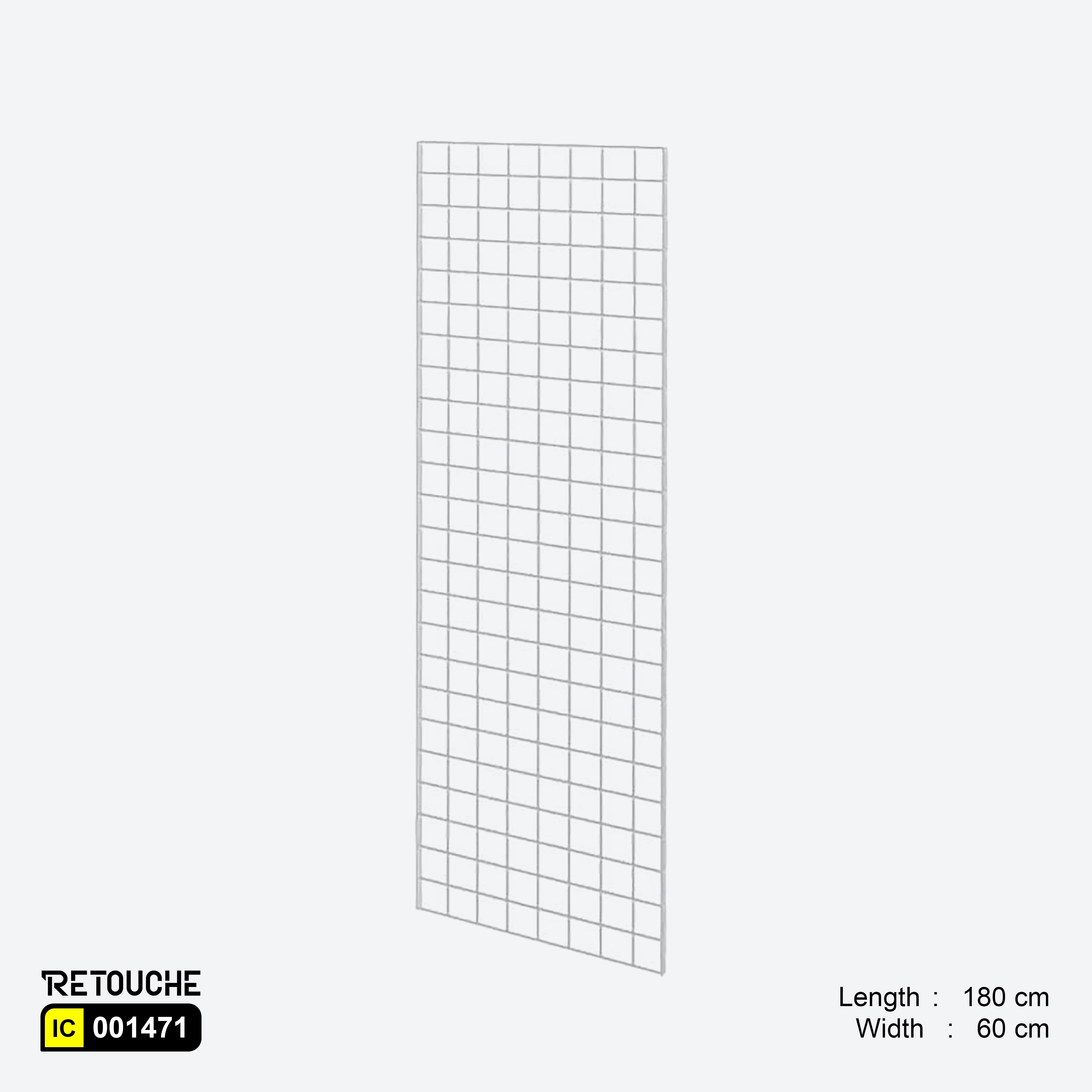 Grid Panel, Metal, White Color