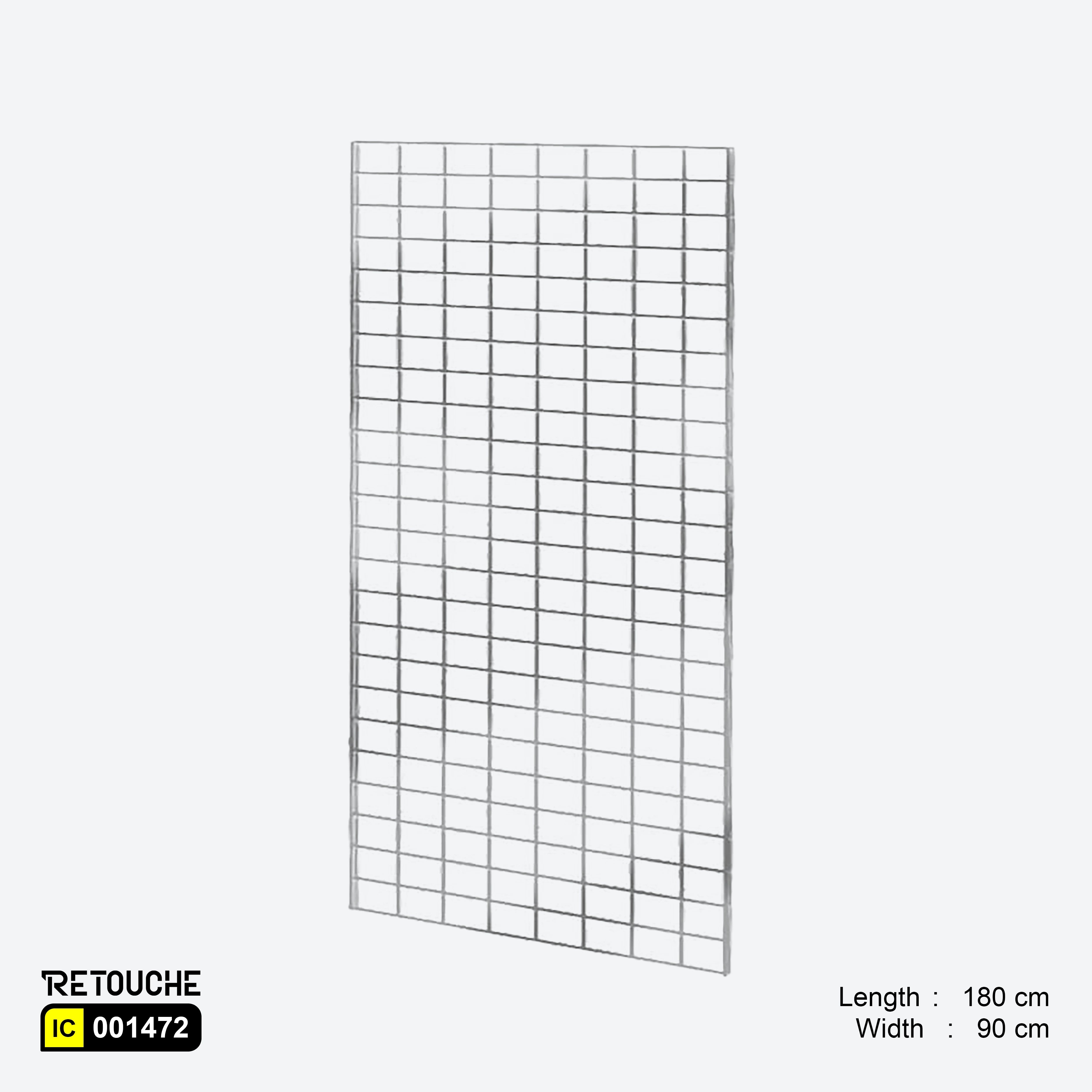 Grid Panel, Metal, Chrome Plated