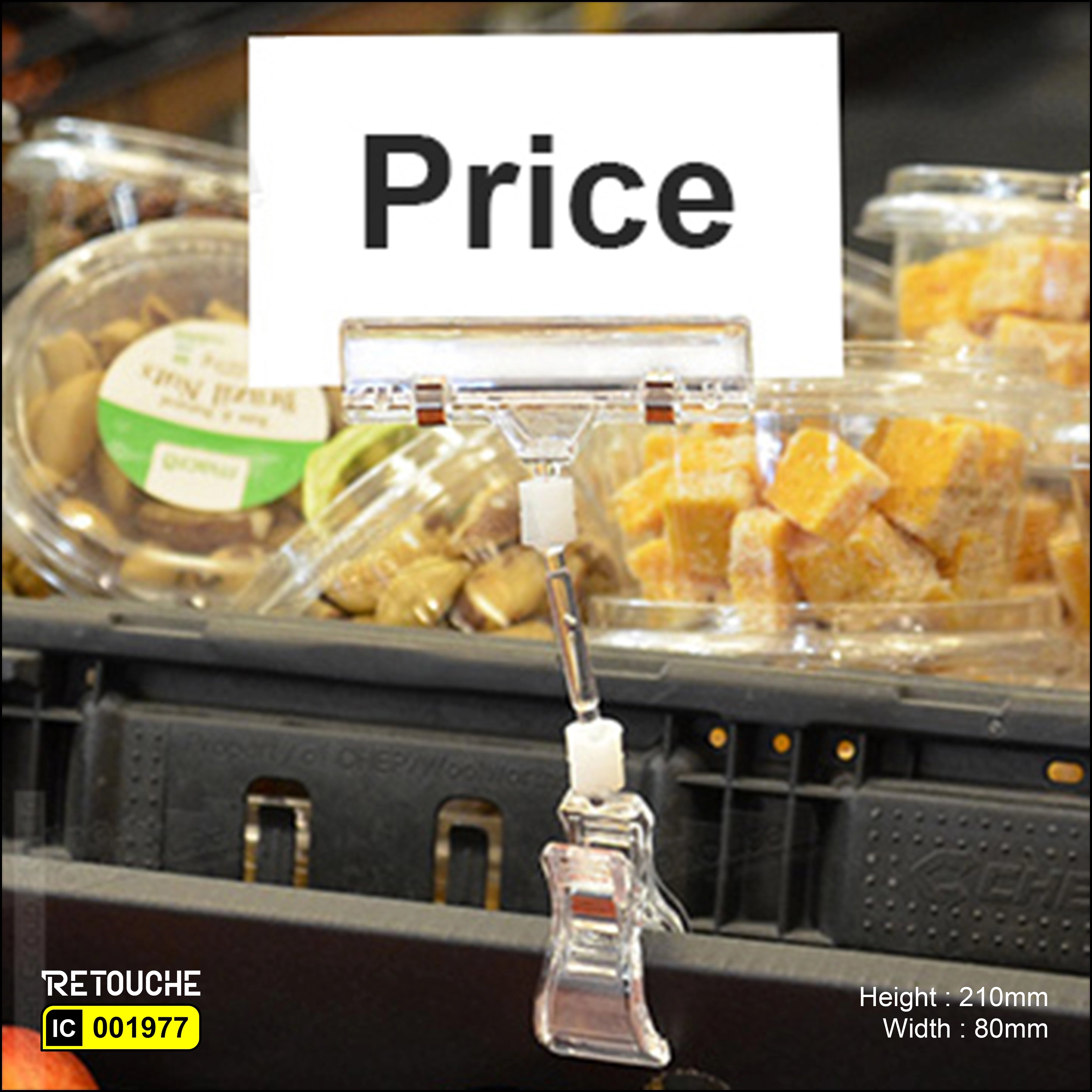 Pop Clip Sign Holders, Clear Plastic