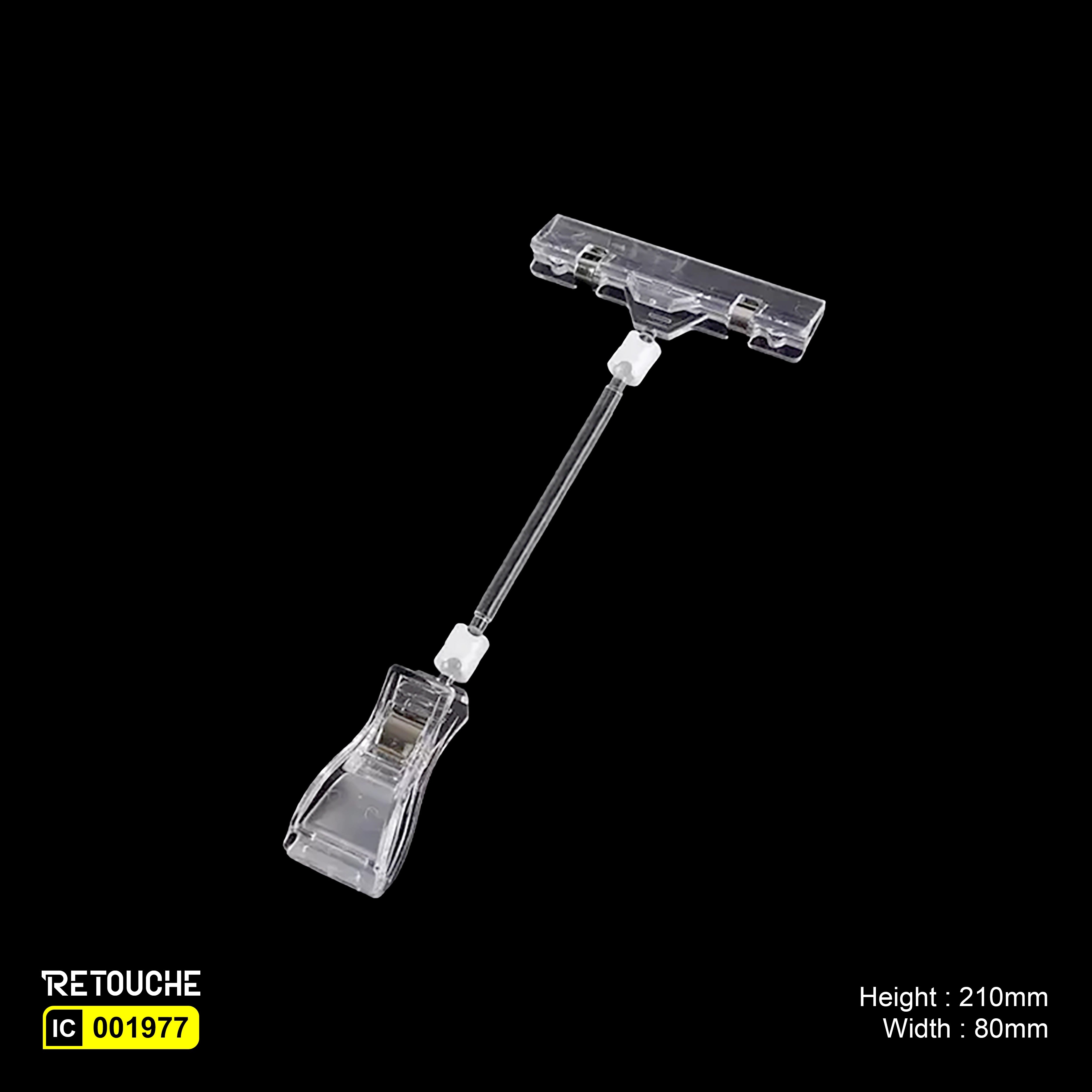 Pop Clip Sign Holders, Clear Plastic