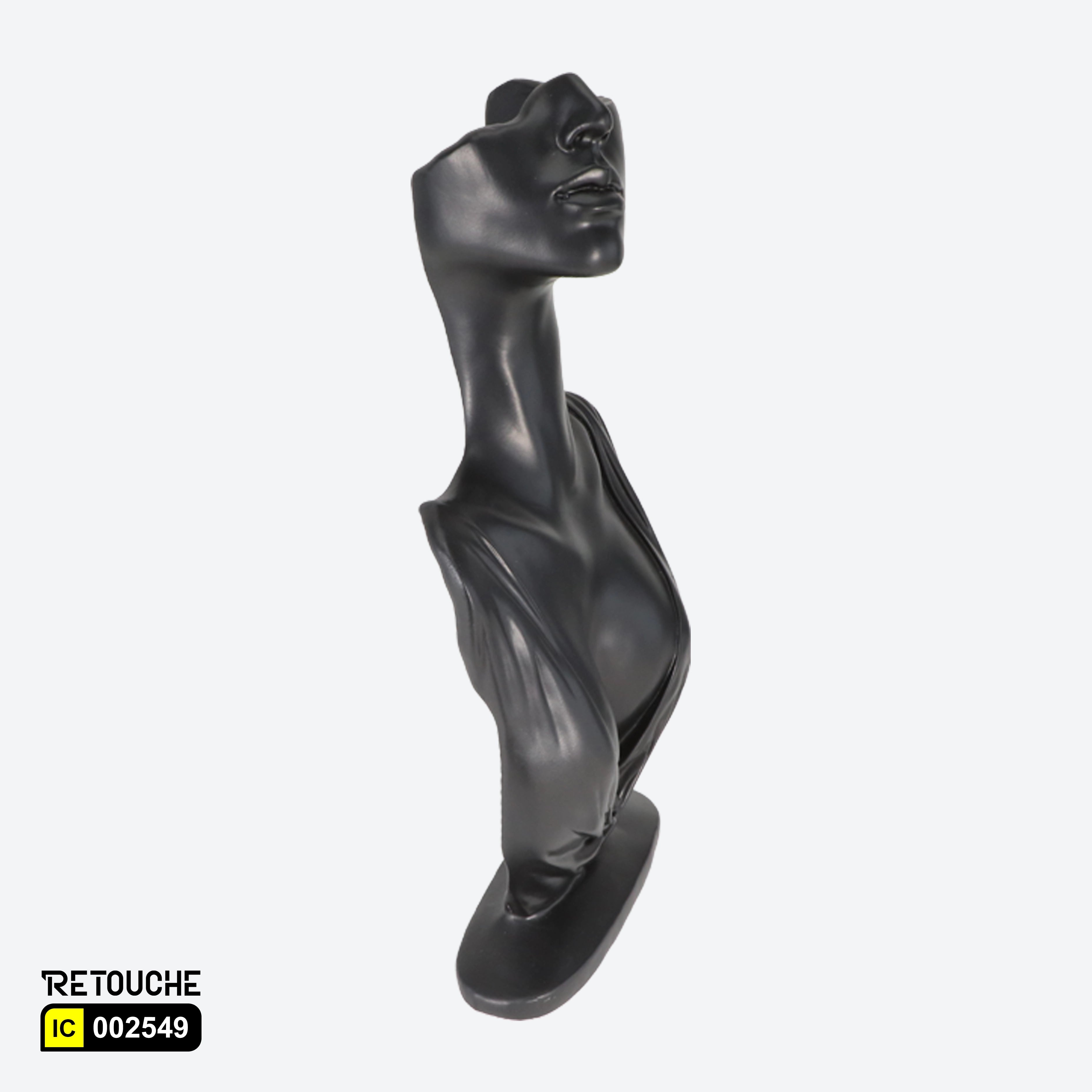 Female Mannequin Bust Jewelry Display, Black Color