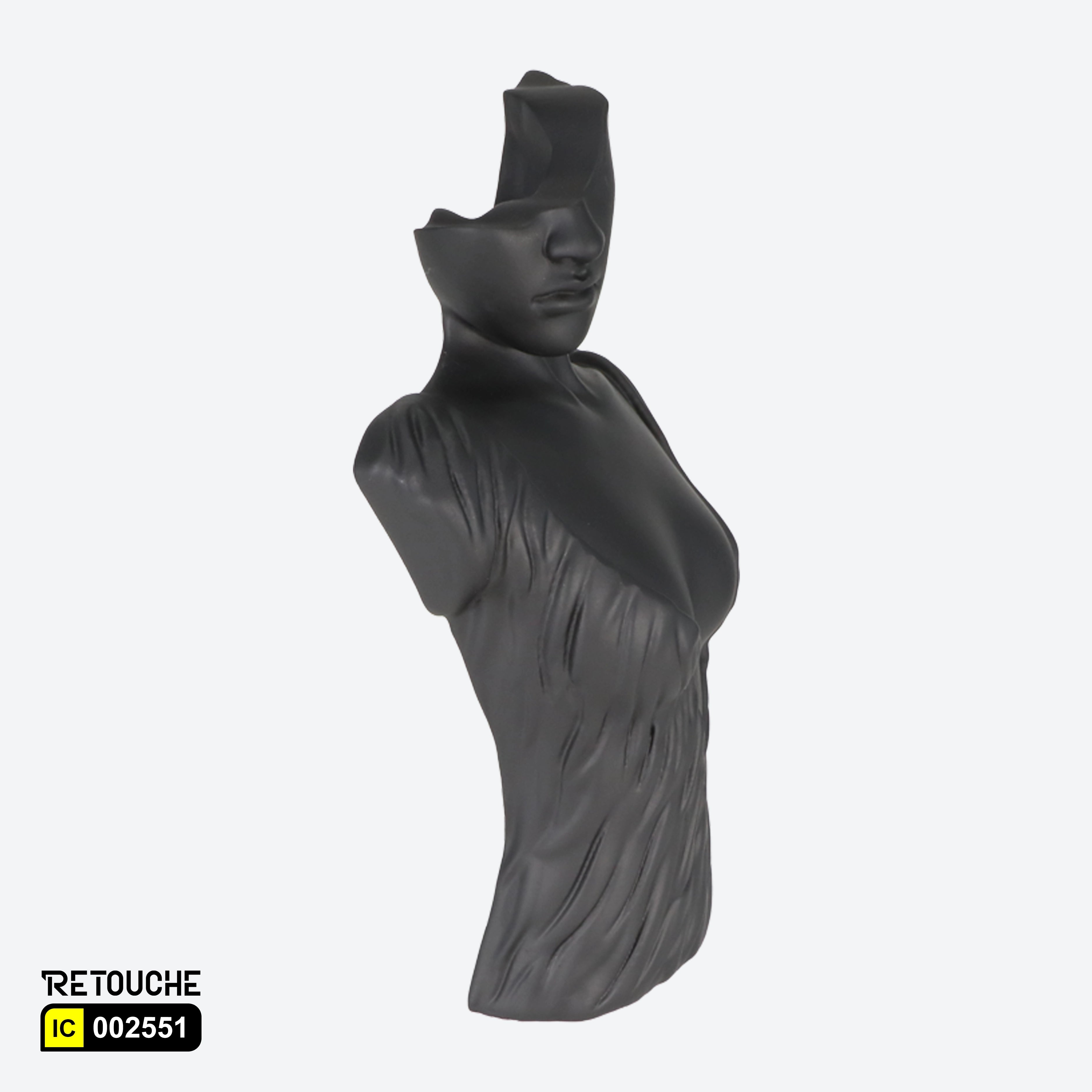 Female Mannequin Bust Jewelry Display, Black Color