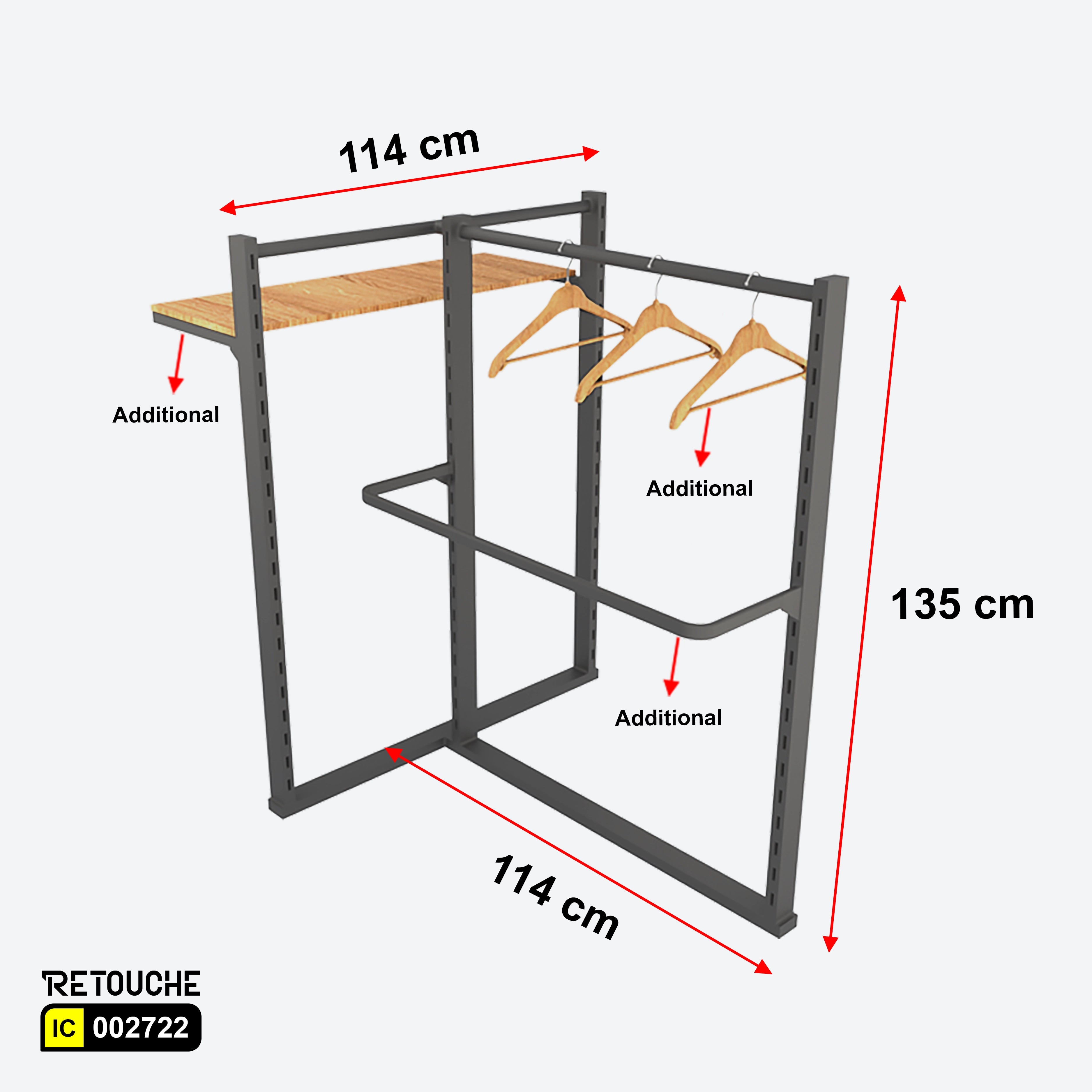 T-Shape Clothes Stand Rack, Metal