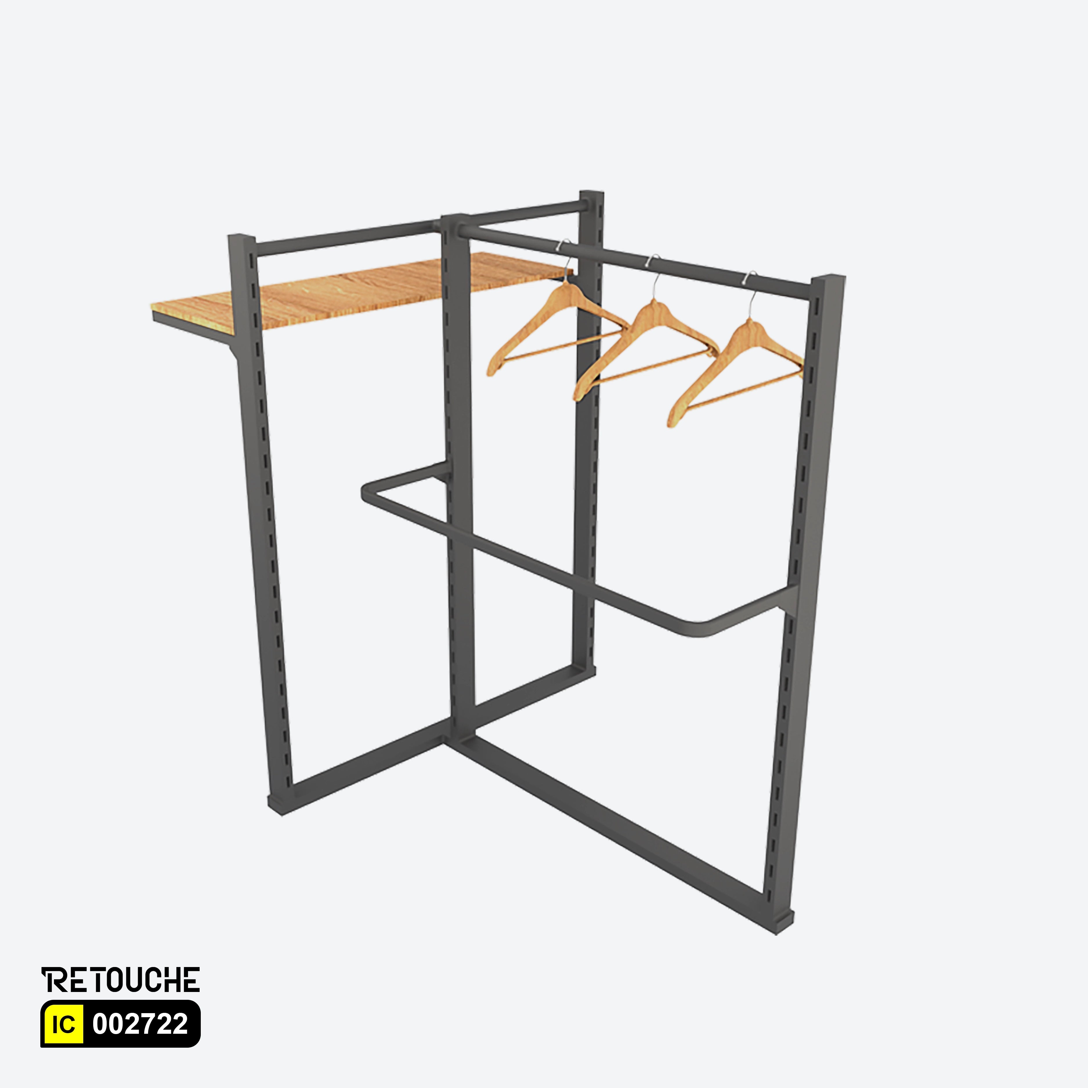 T-Shape Clothes Stand Rack, Metal