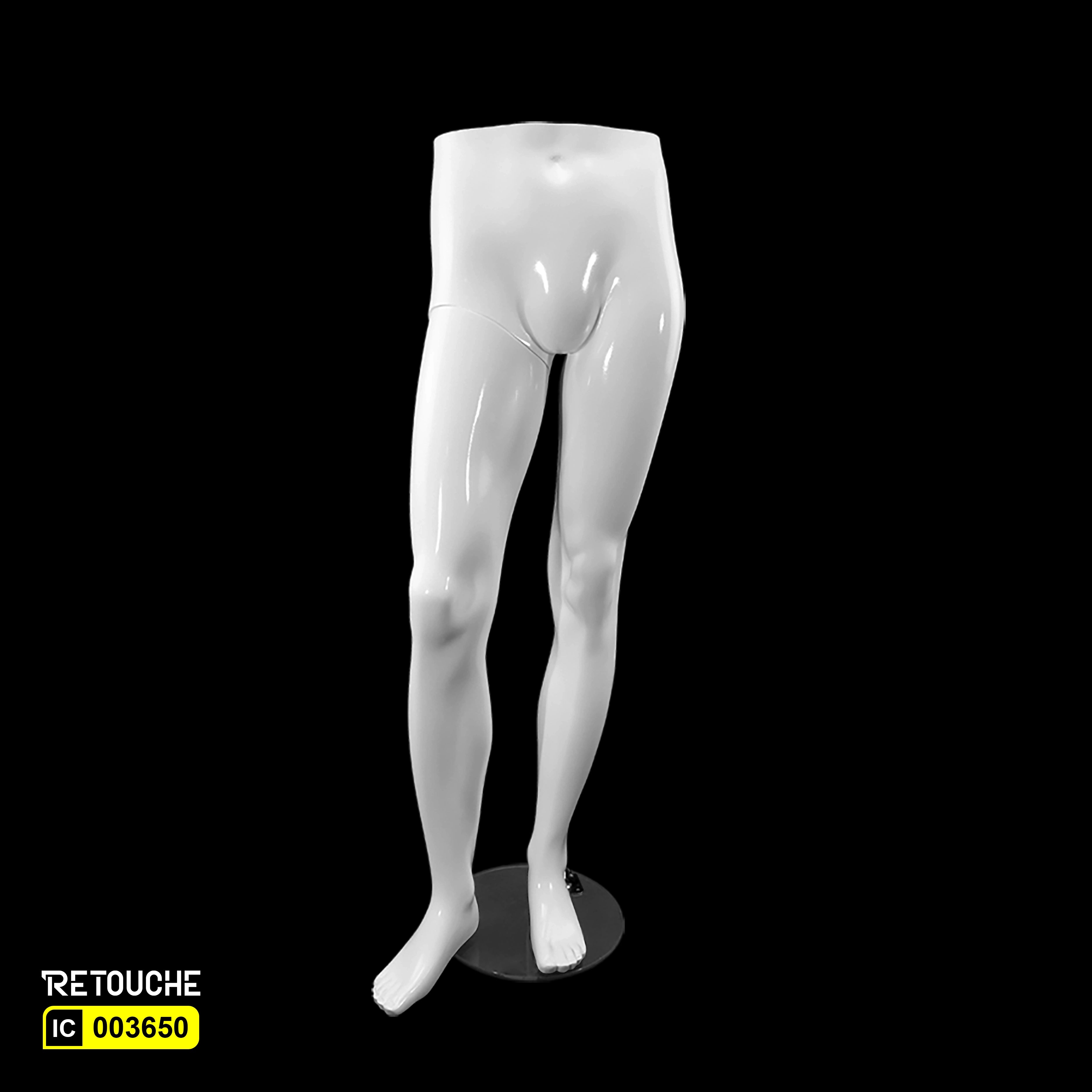 Male Legs Mannequin, Metal Base, White Color