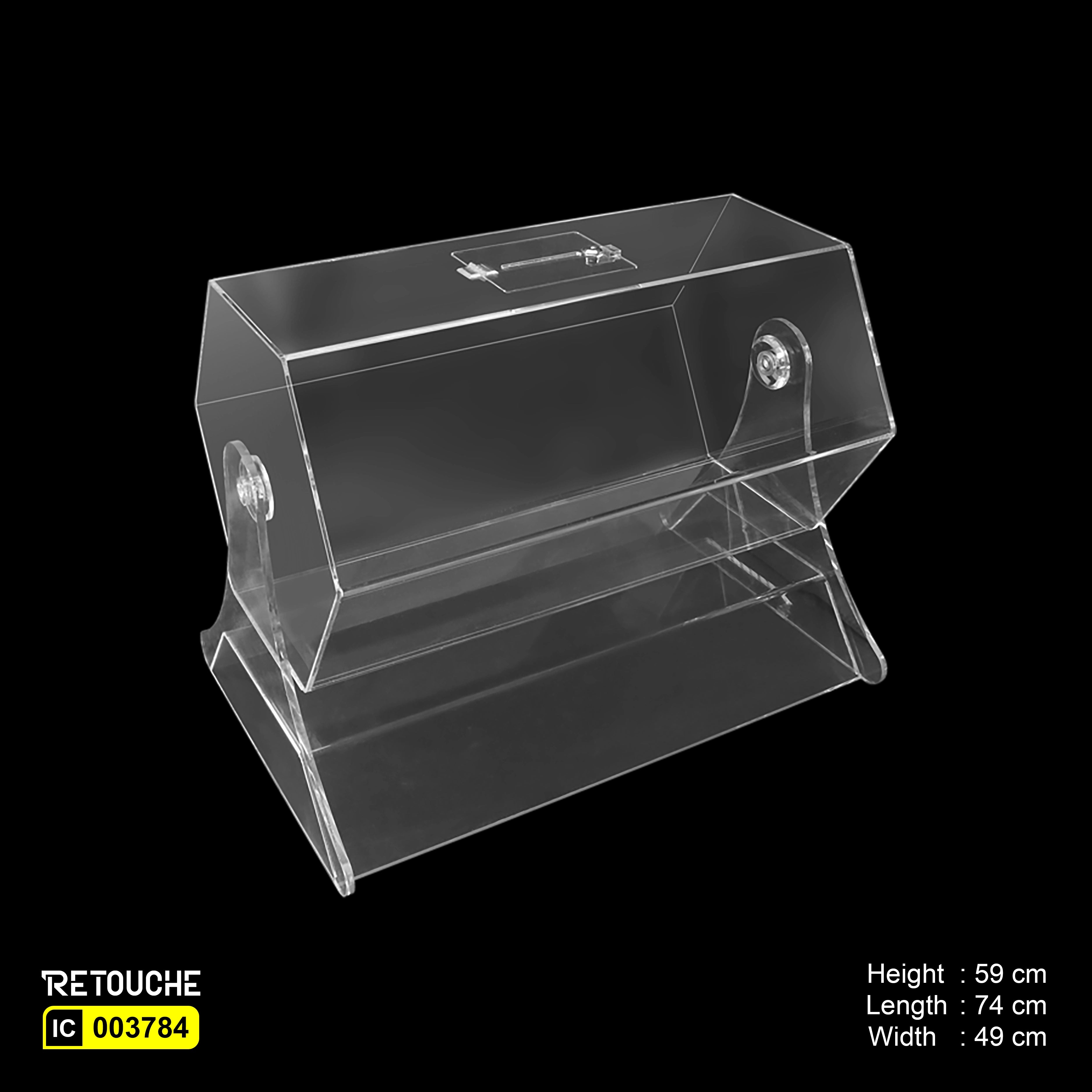 Raffle Drum, Clear Acrylic, Countertop