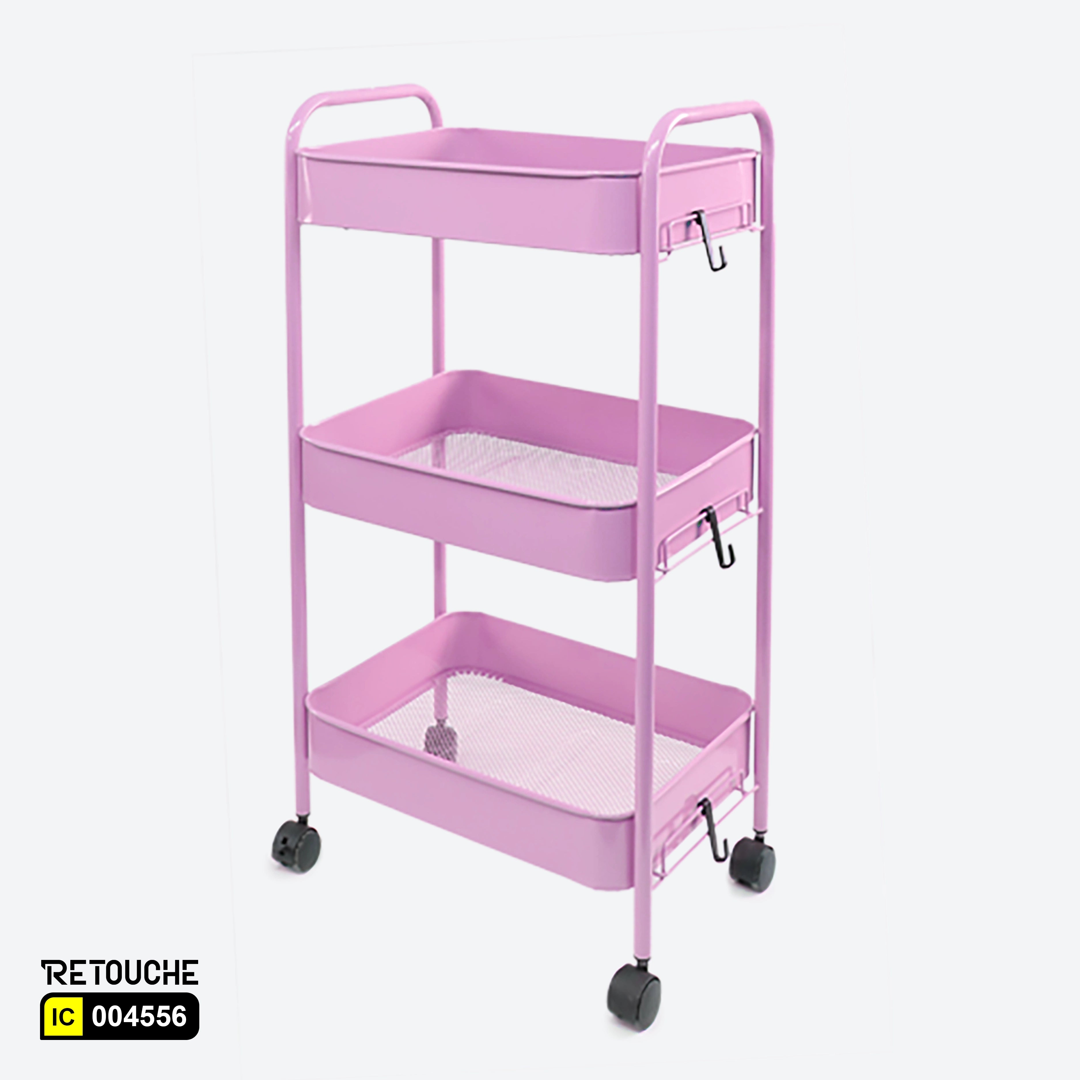 Metal Trolley, 3-Tier Containers
