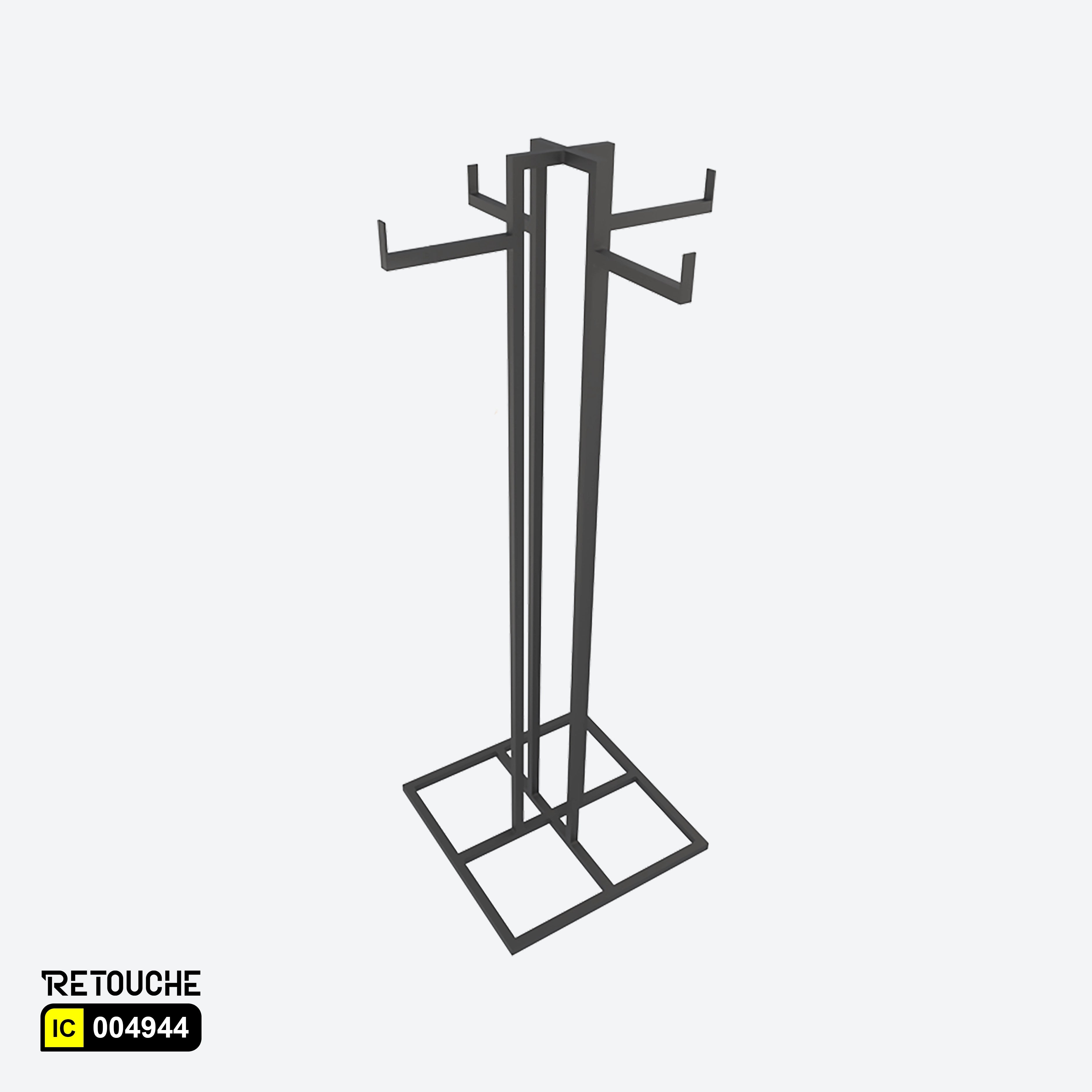 Metal Garment Clothes Rack Stand, Black Color