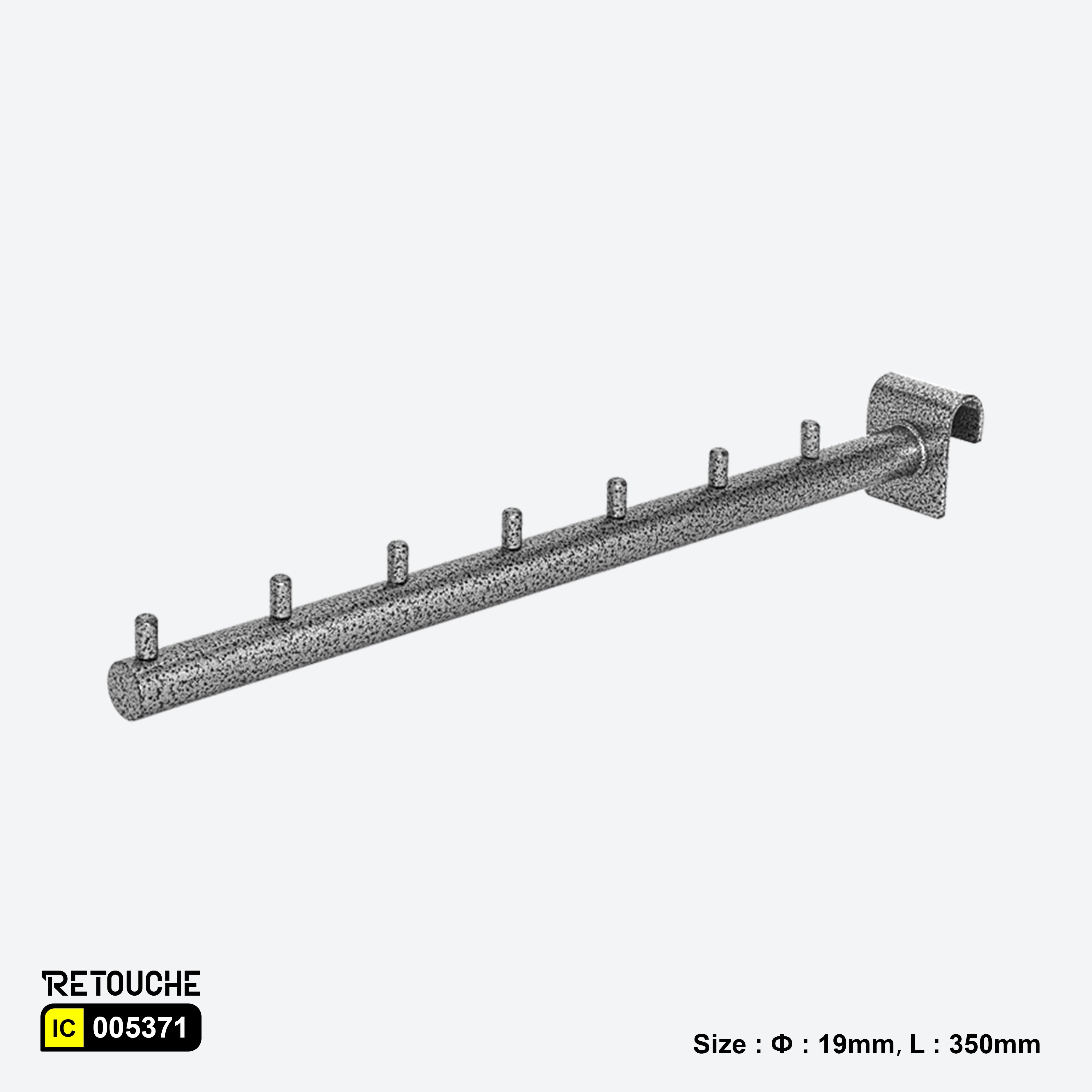 Display Hook for Oval Crossbar, with Pins, Metal