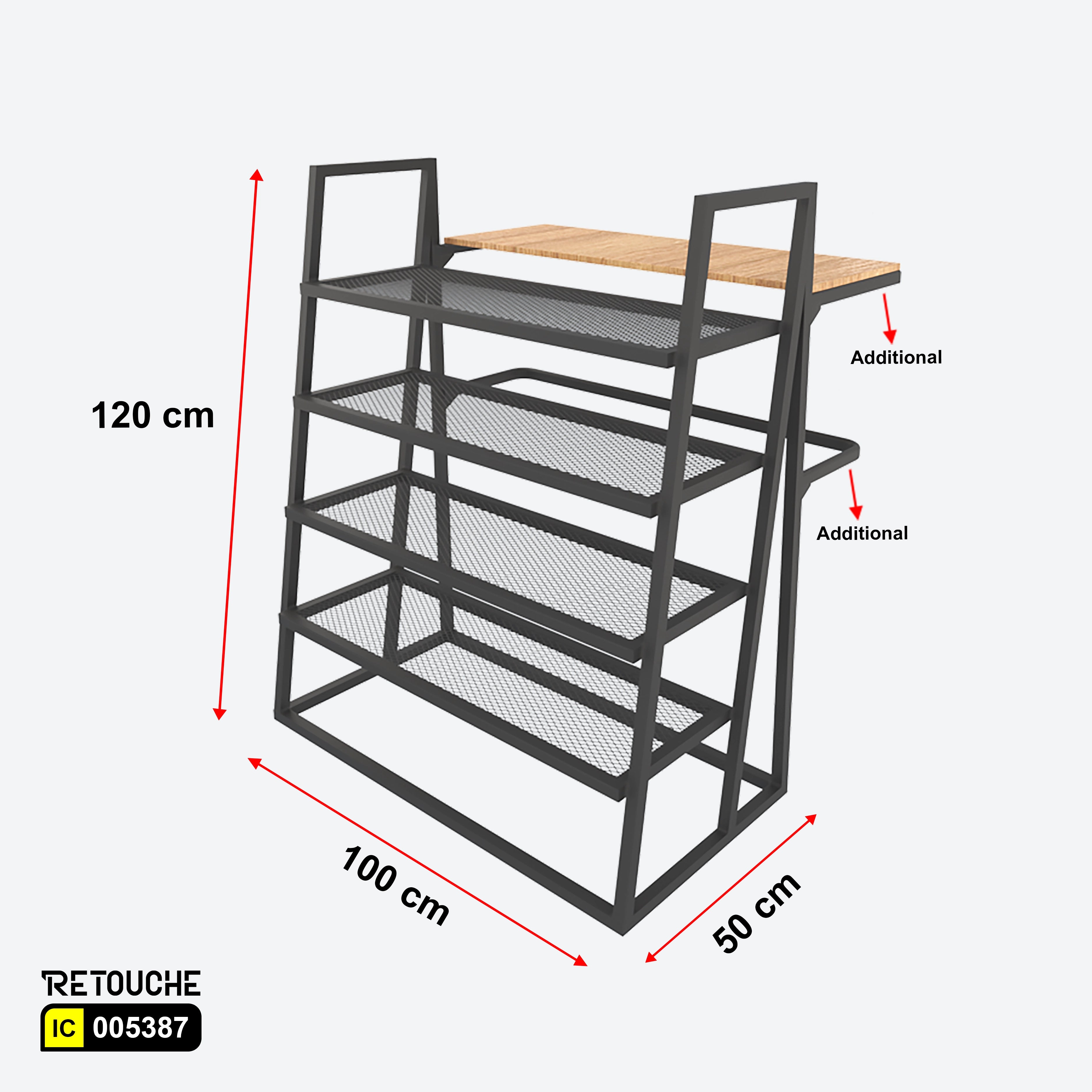 Metal Garment Clothes Rack Stand, Black Color