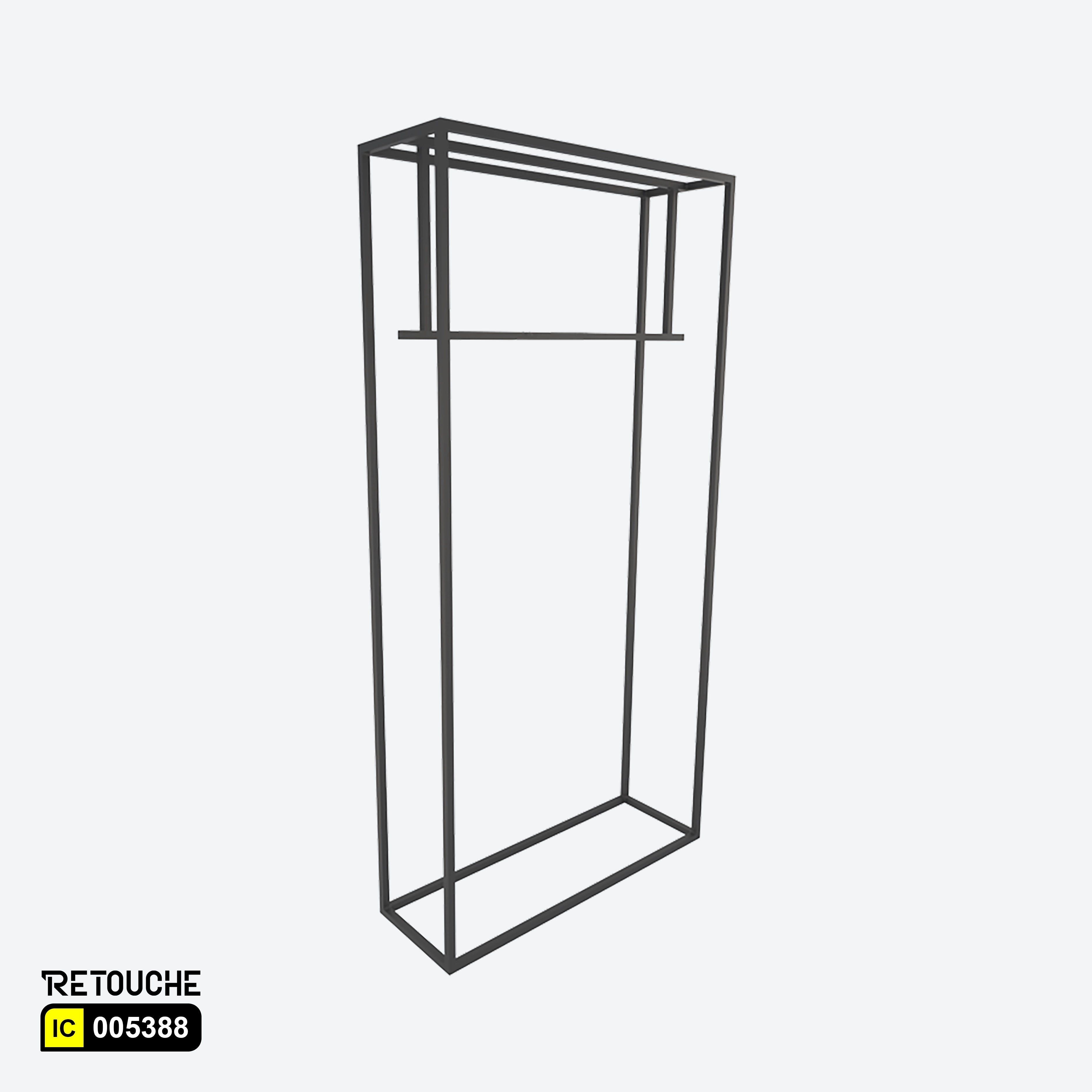Metal Garment Clothes Rack Stand, Black Color