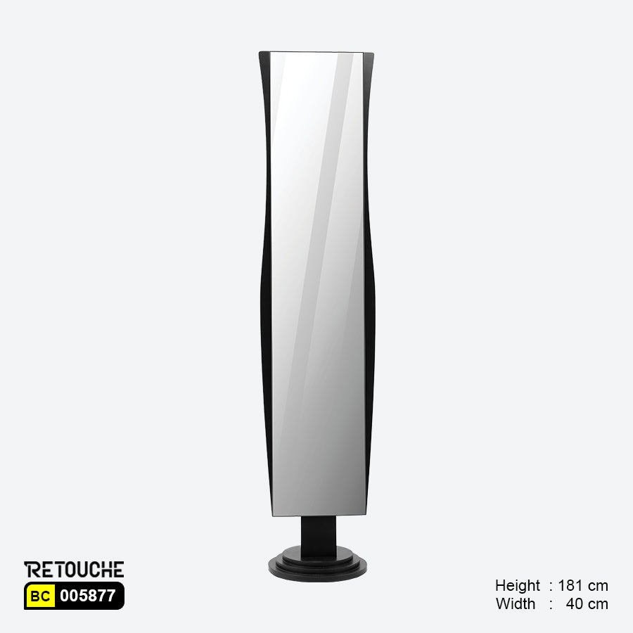 Floor Standing Mirror, Black Wood