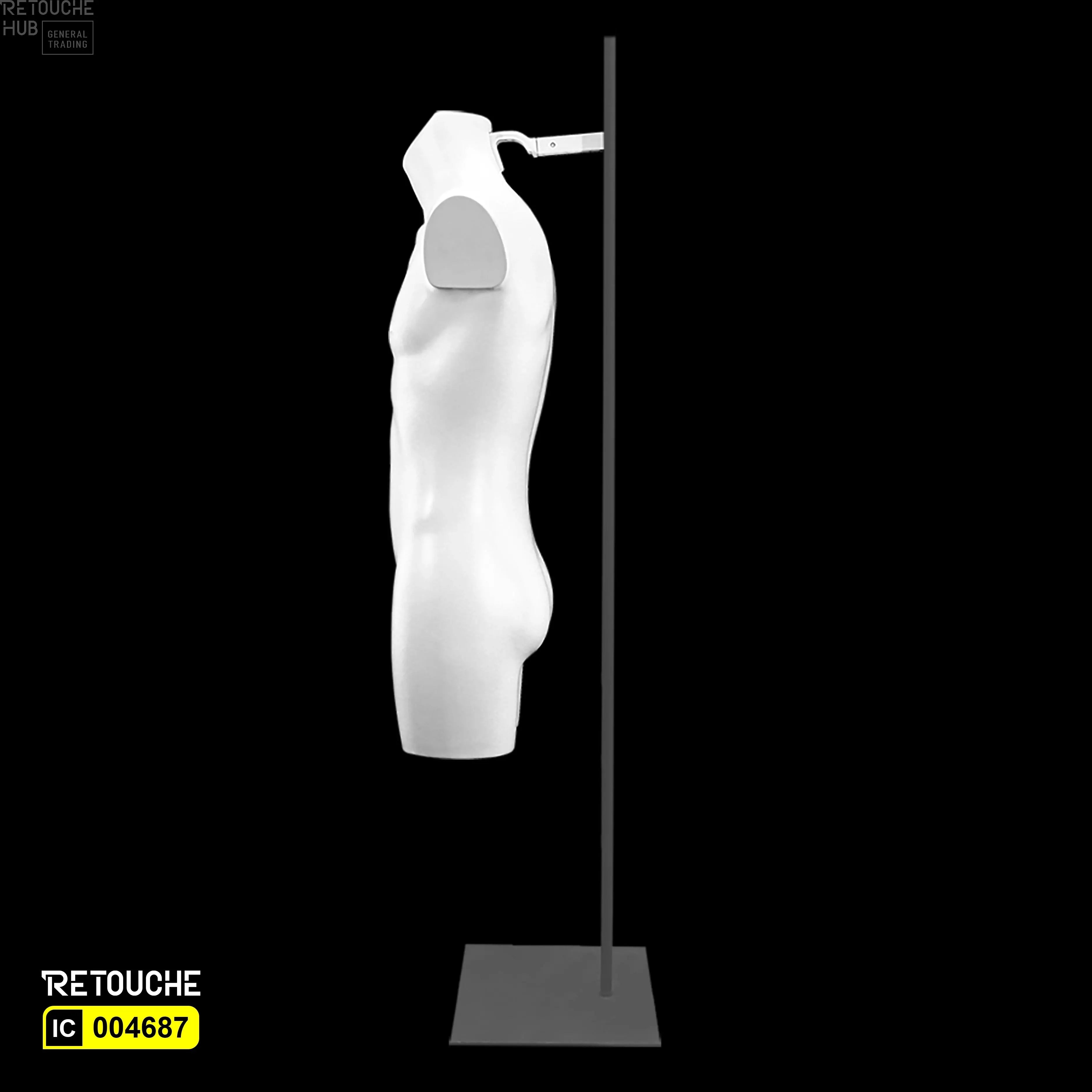 Hanging Male Mannequin, Torso, White color - Retouche Hub General Trading LLC®