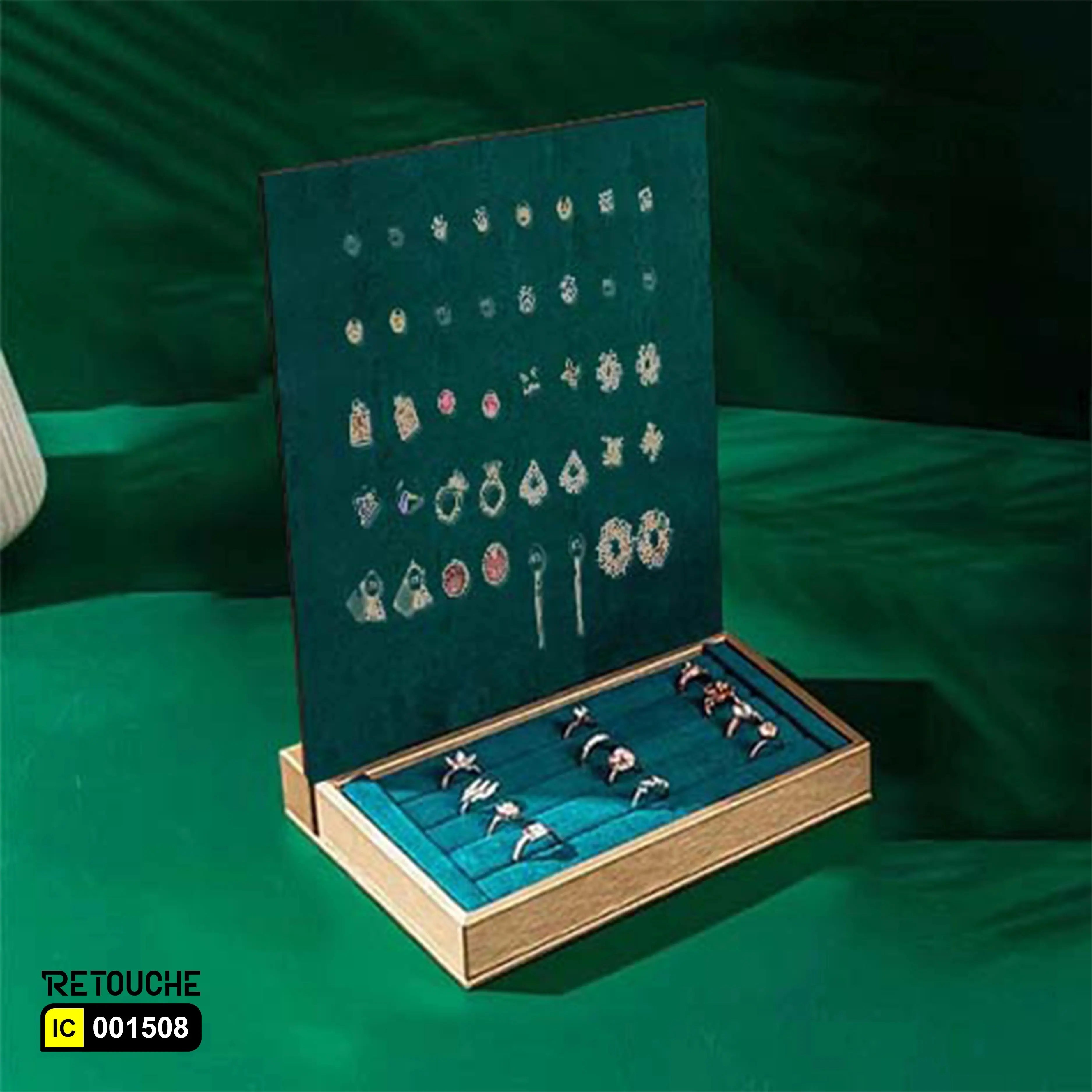 Jewelry Display Stand, Green Velvet Displays & Showcases