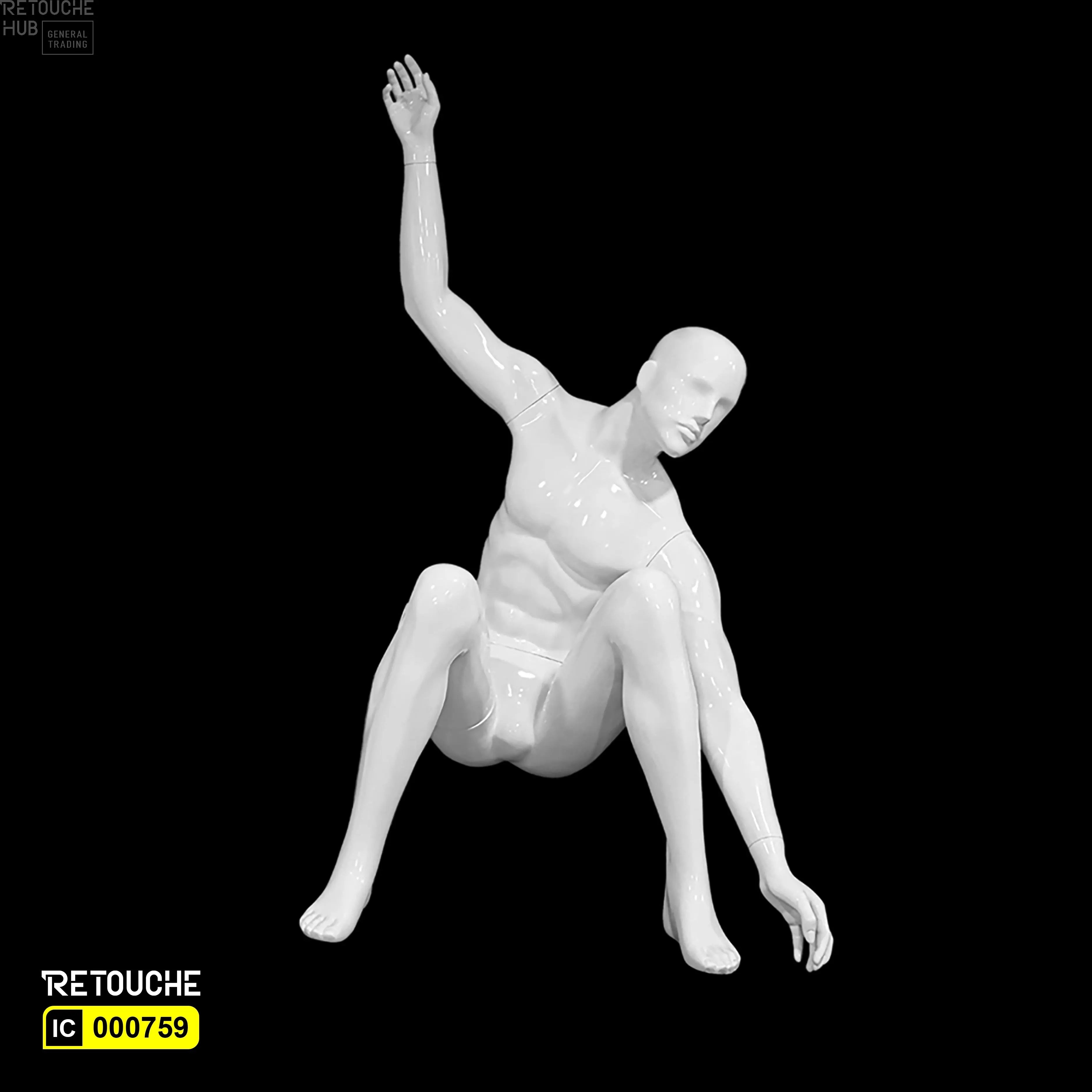 Male Mannequin, Full Body, White color - Retouche Hub General Trading LLC®