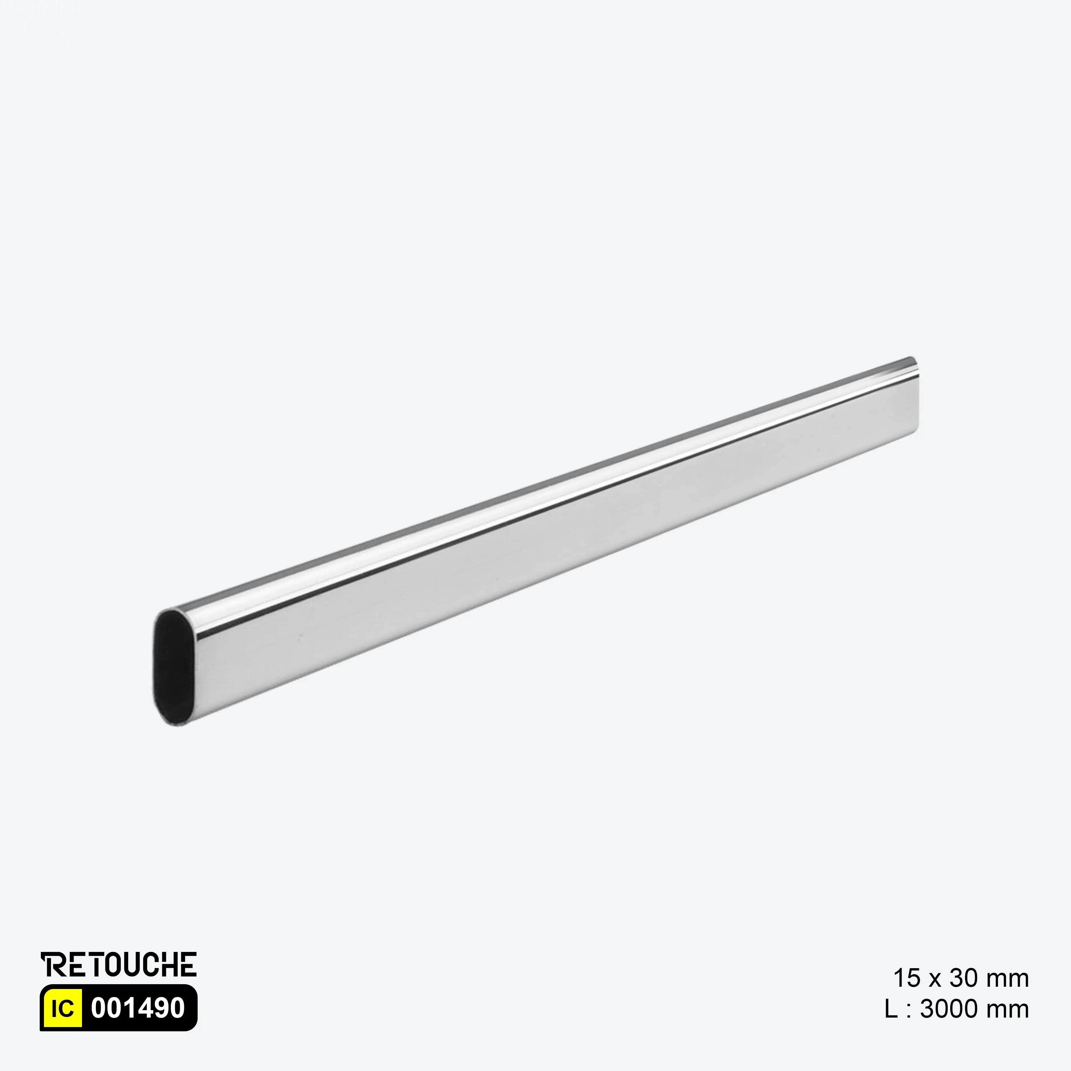 Oval Tube, Metal, Chrome Finish Oval Tube & Accessories