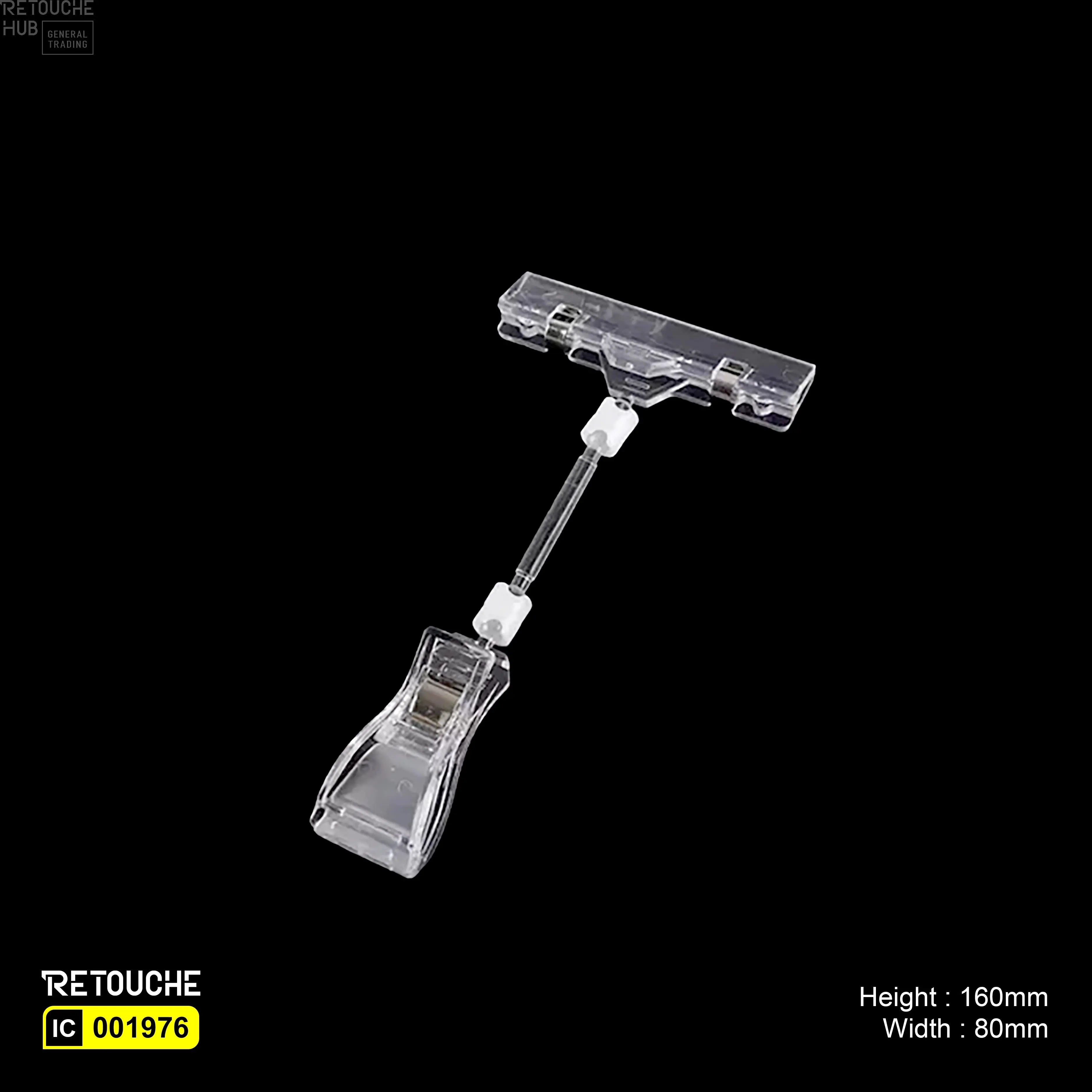 Pop Clip Sign Holders, Clear Plastic Supermarket Equipment