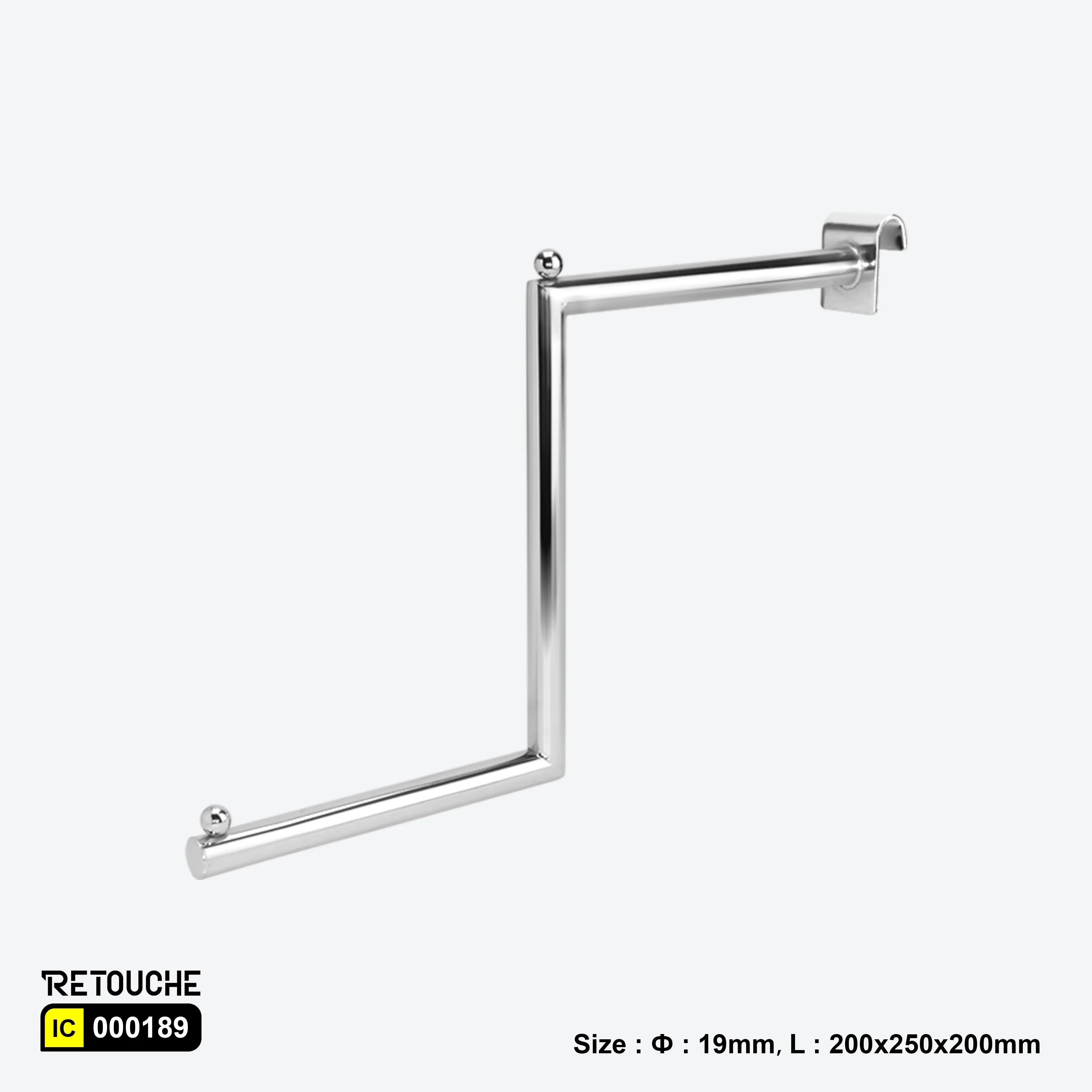 Stepped Display Hook for Oval Crossbar, with Beads, Metal Oval Tube & Accessories