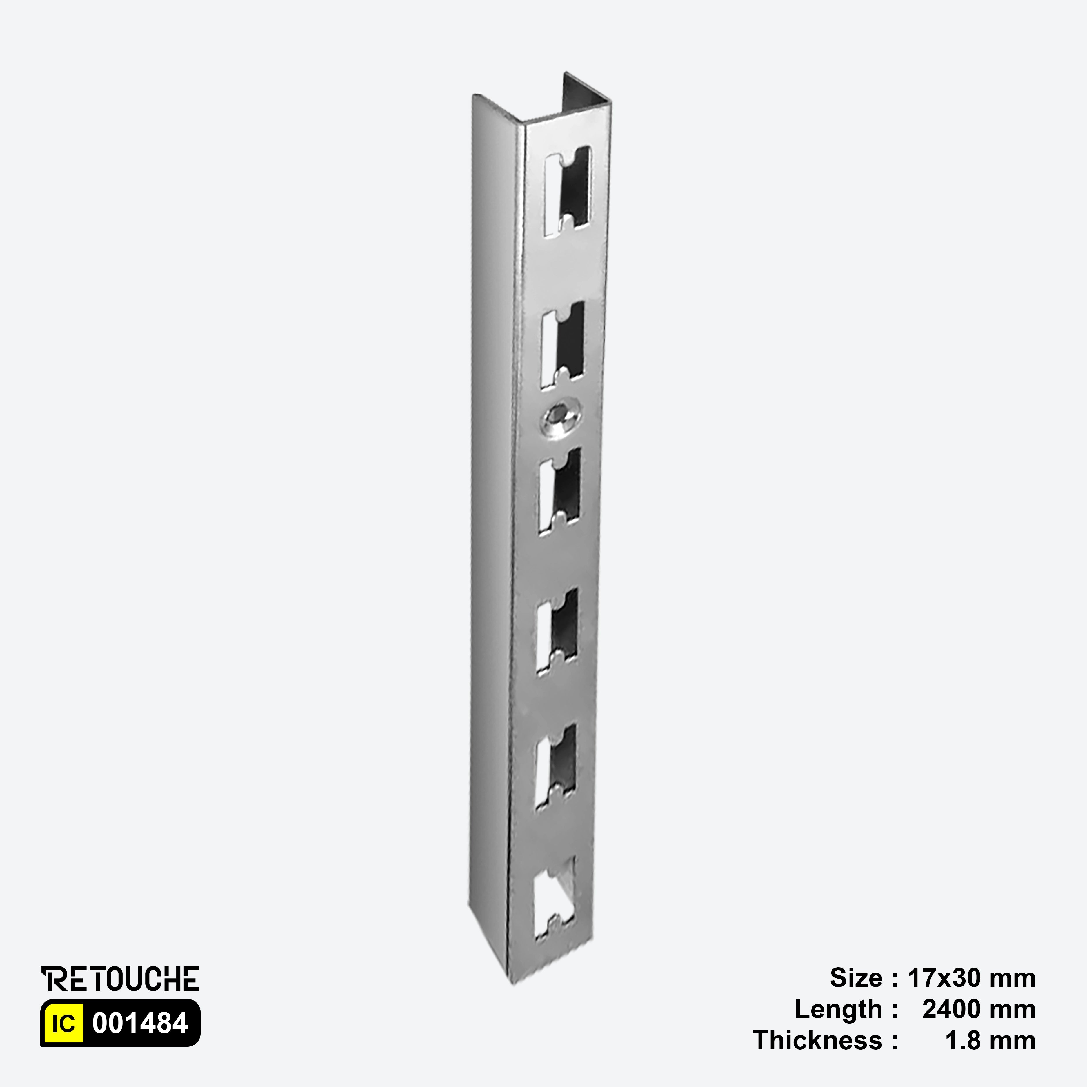 Upright H-shaped Slotted Channel, Metal