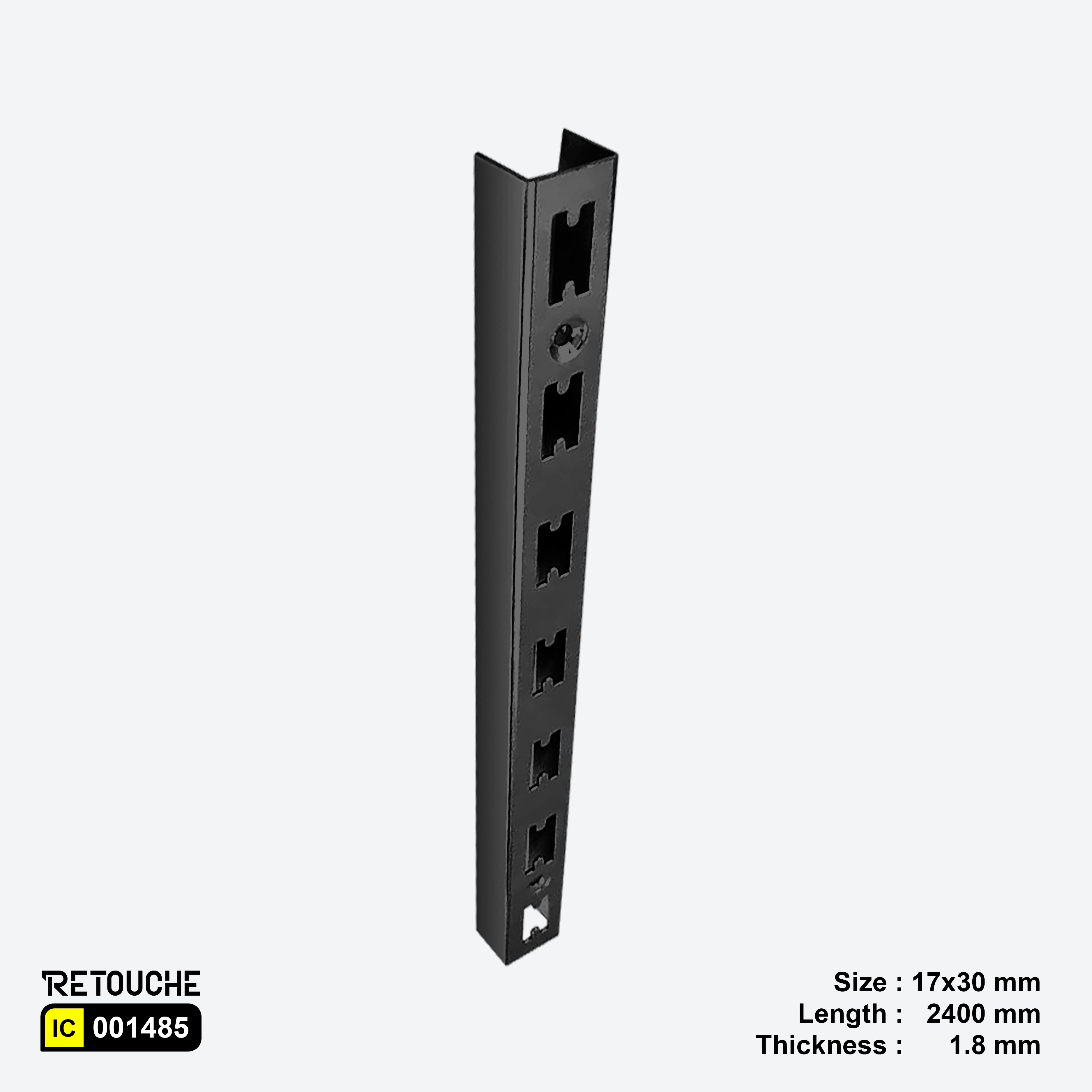 Upright H-shaped Slotted Channel, Metal