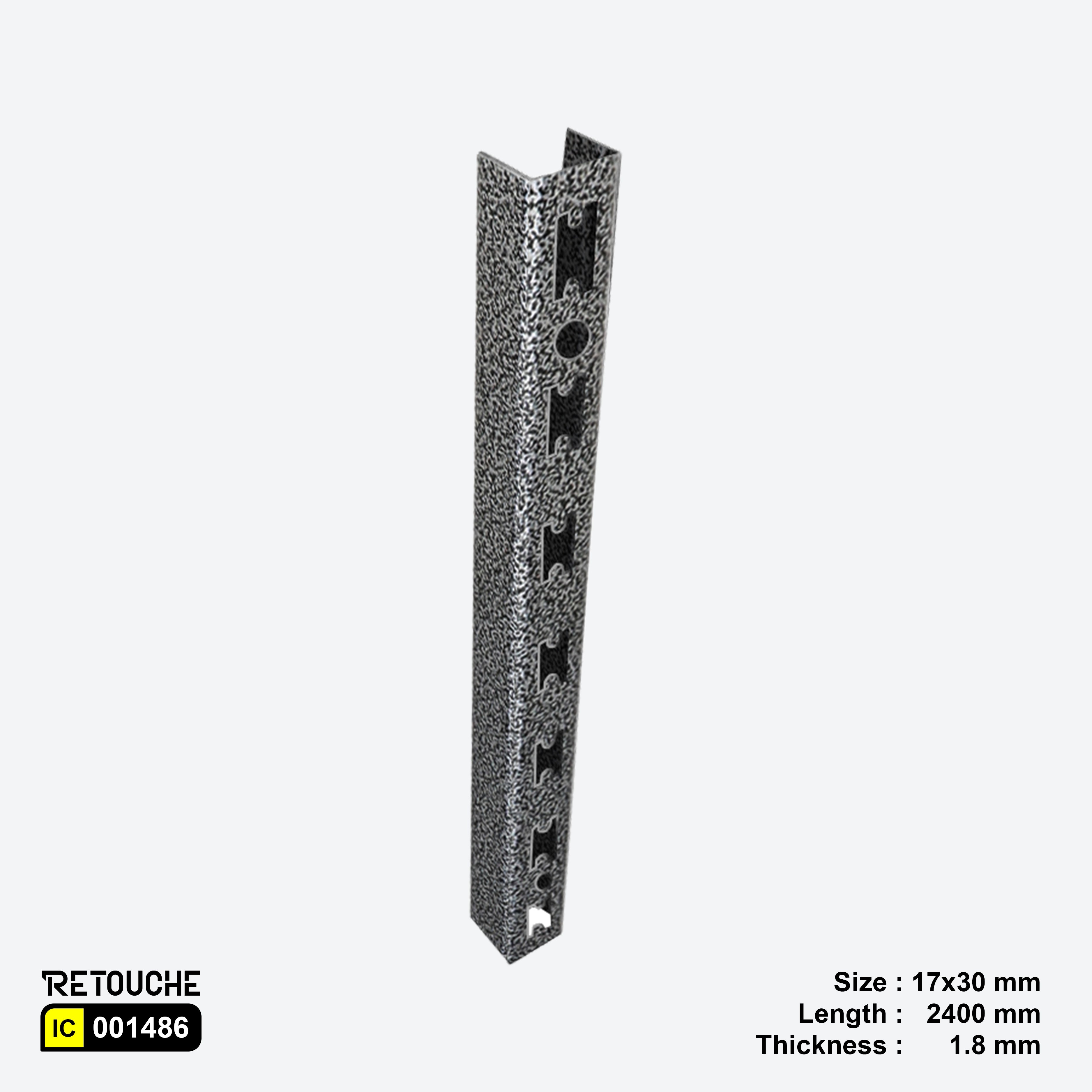 Upright H-shaped Slotted Channel, Metal