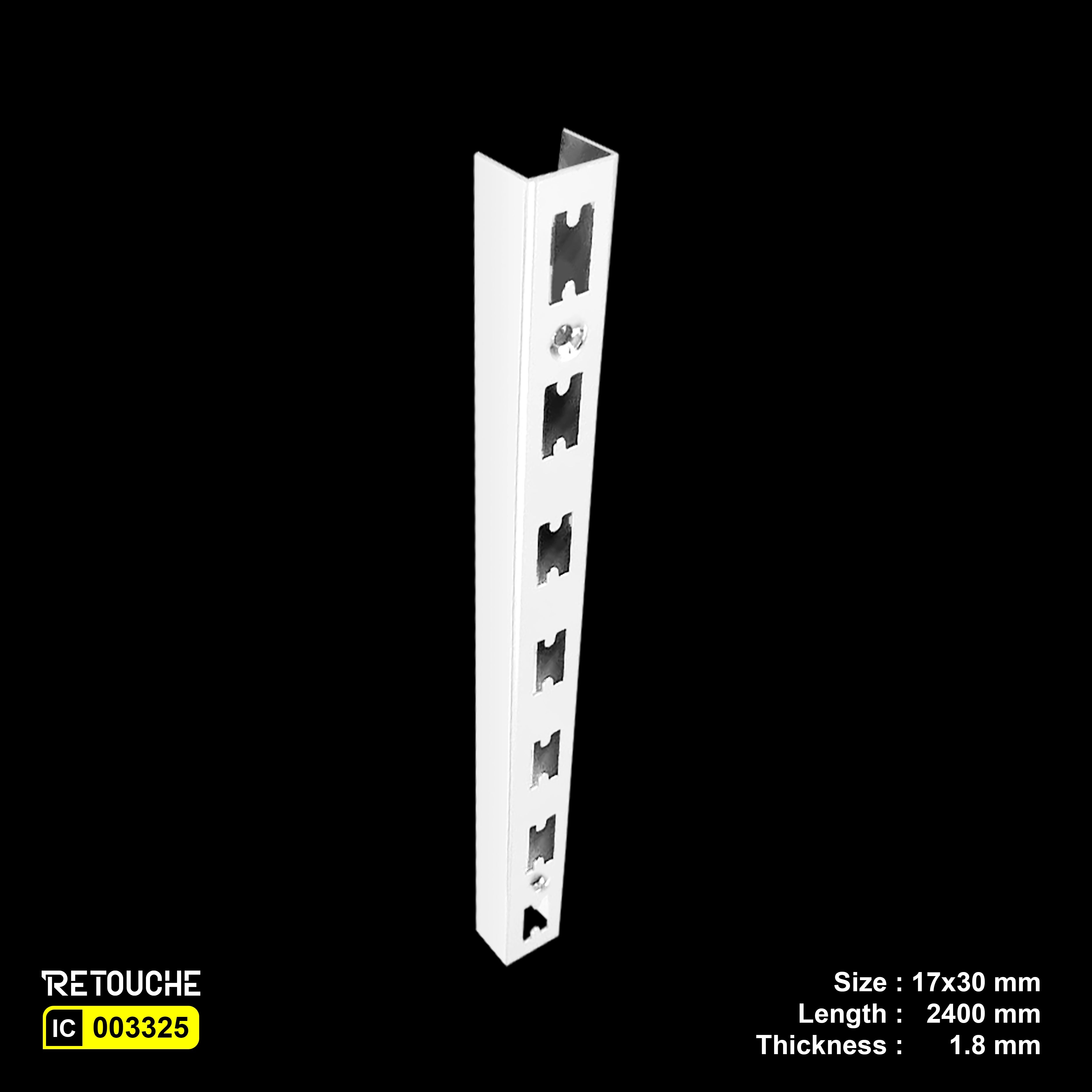 Upright H-shaped Slotted Channel, Metal