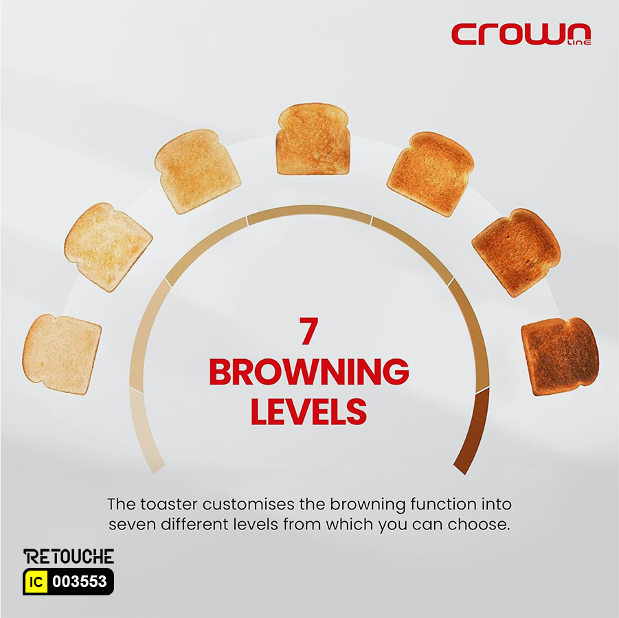 Crownline Long Slot 2 Slice Glass Toaster TR-274