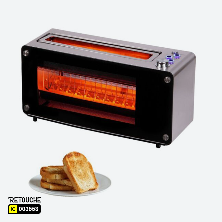 Crownline Long Slot 2 Slice Glass Toaster TR-274