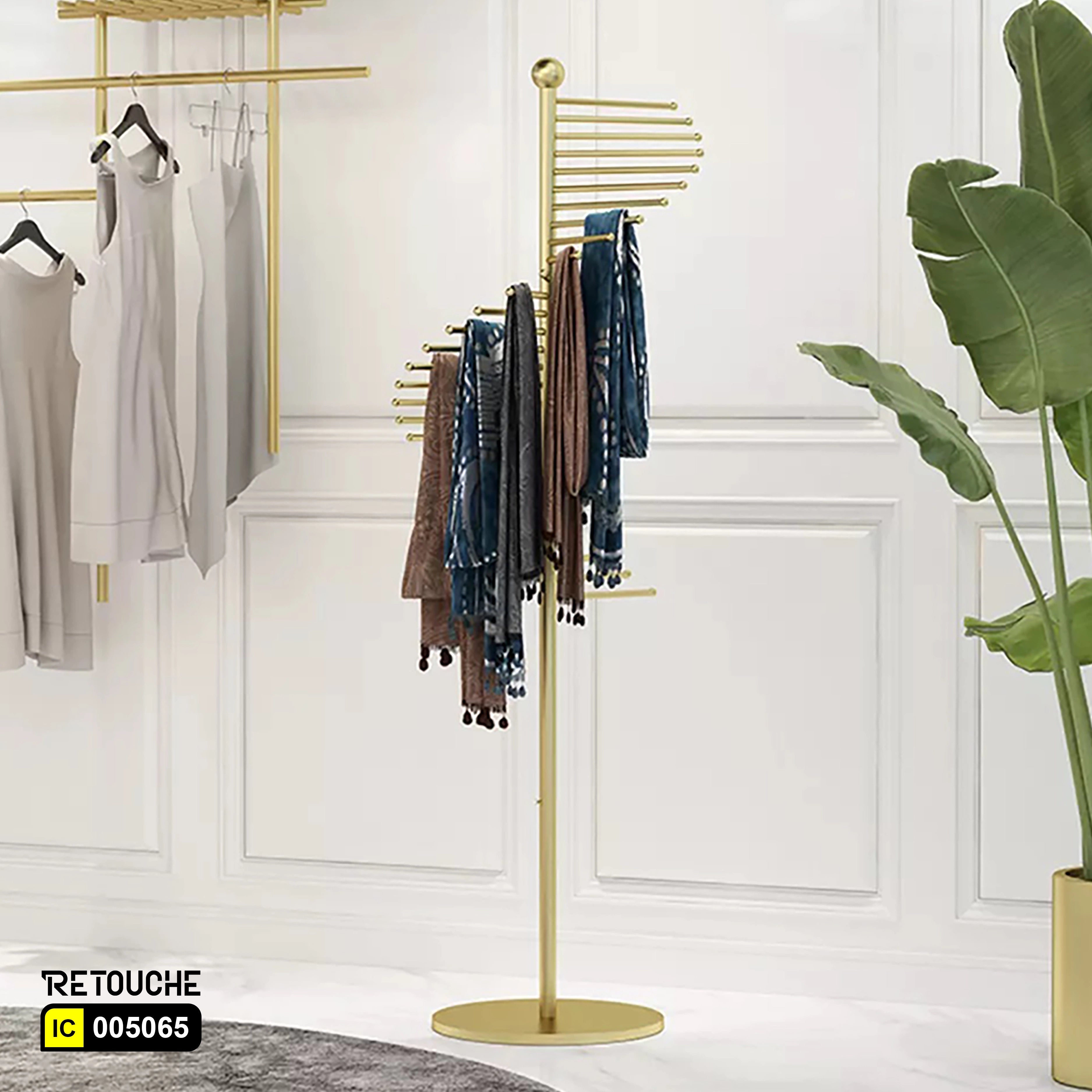 Circle Curtain Scarves Clothing Garment Stand, Black & Gold
Black and gold garment stand, Circular clothing rack
Curtain and scarves display stand, Black and gold display stand
Clothing display stand, Boutique garment rack, Retail garment stand
Durable circular stand, Luxury garment stand, Elegant display rack