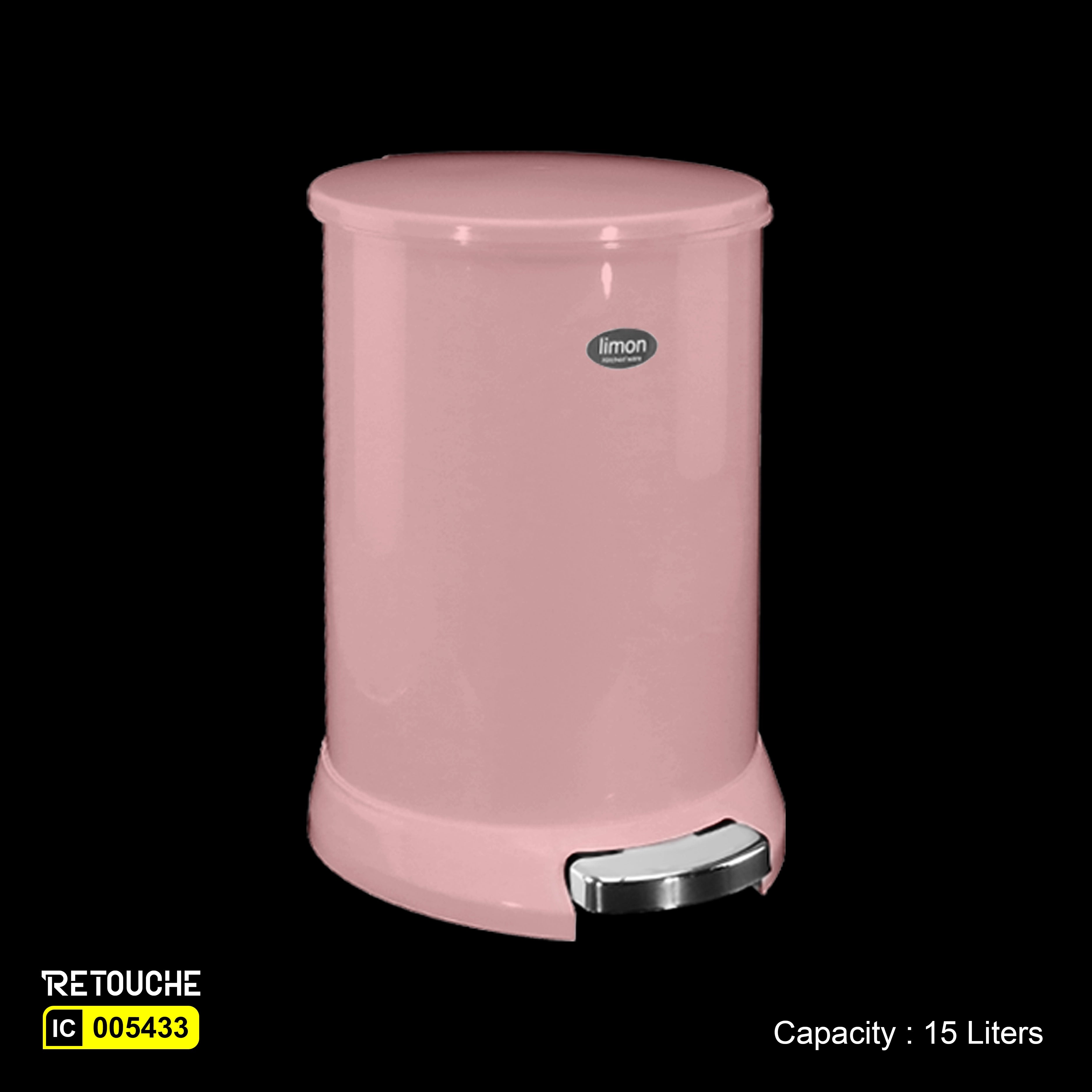 Round Dustbin, Pink color