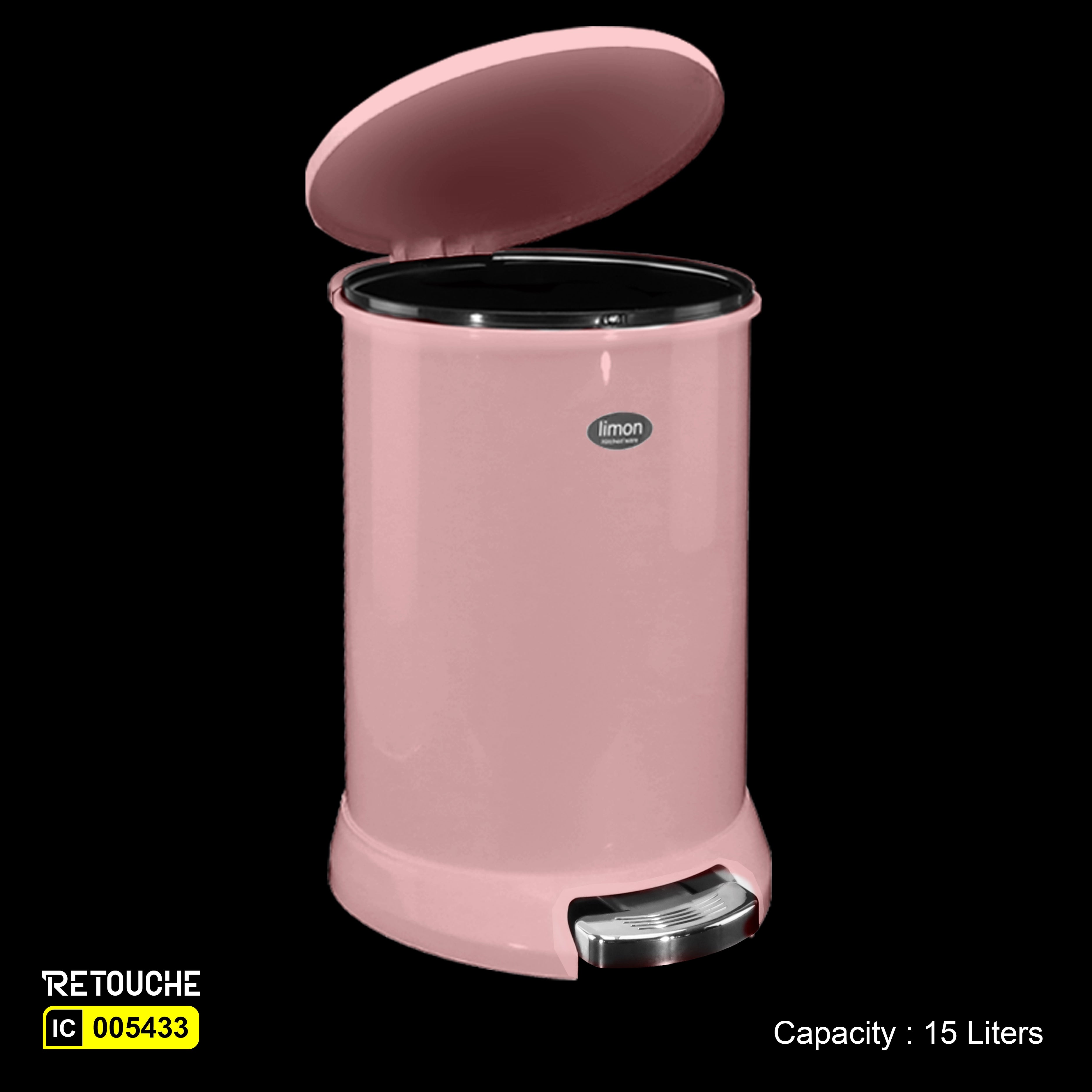 Round Dustbin, Pink color