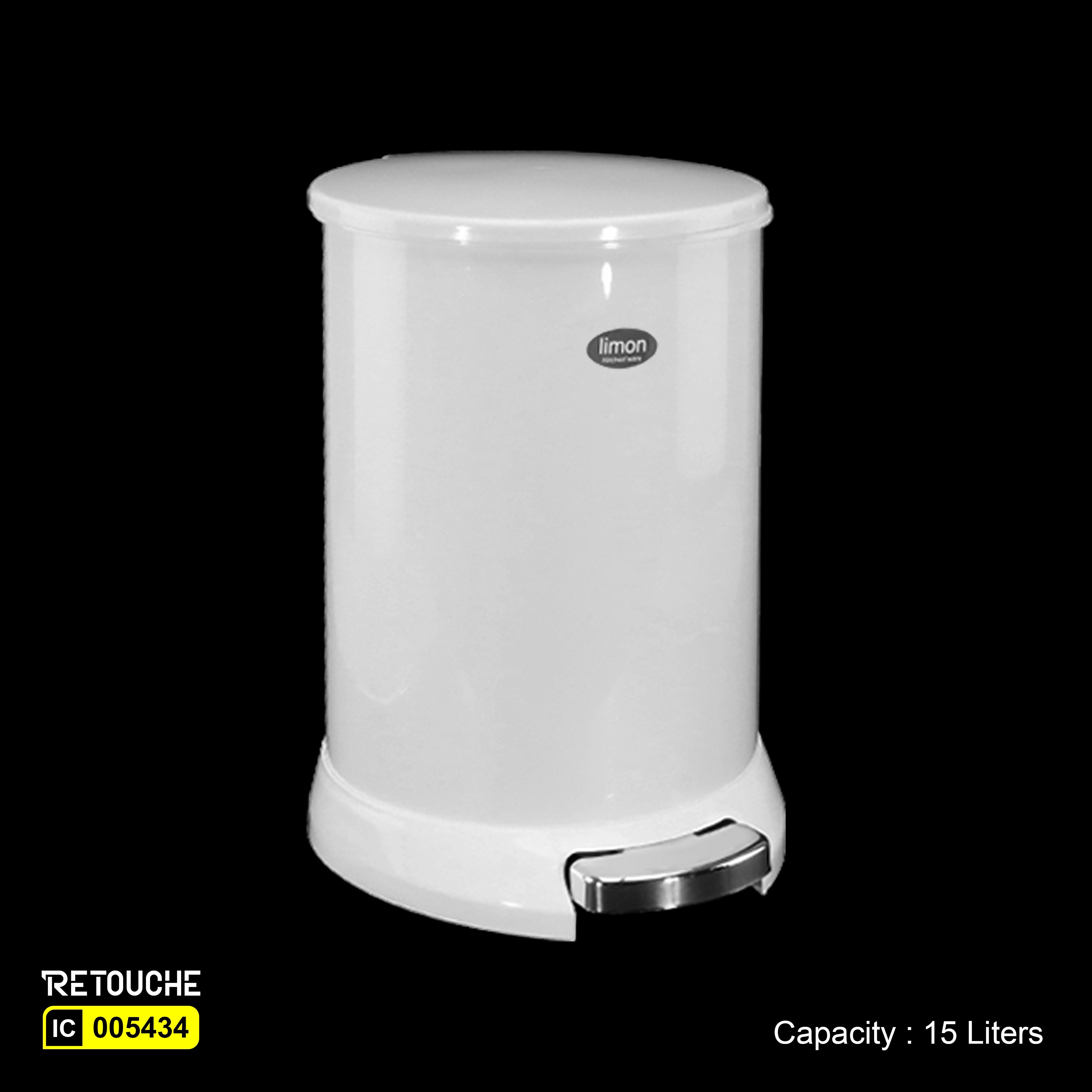 Round Dustbin, White color