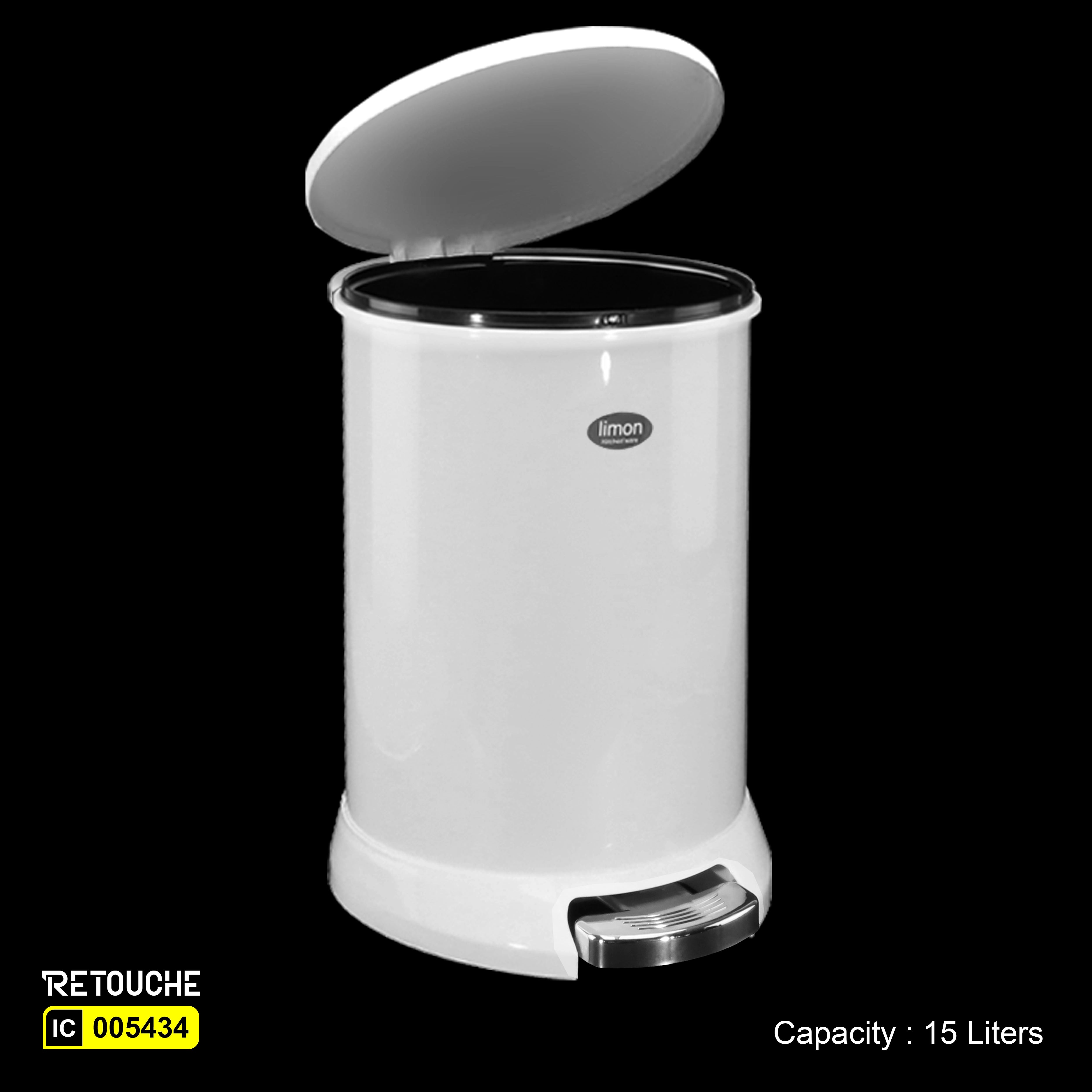 Round Dustbin, White color