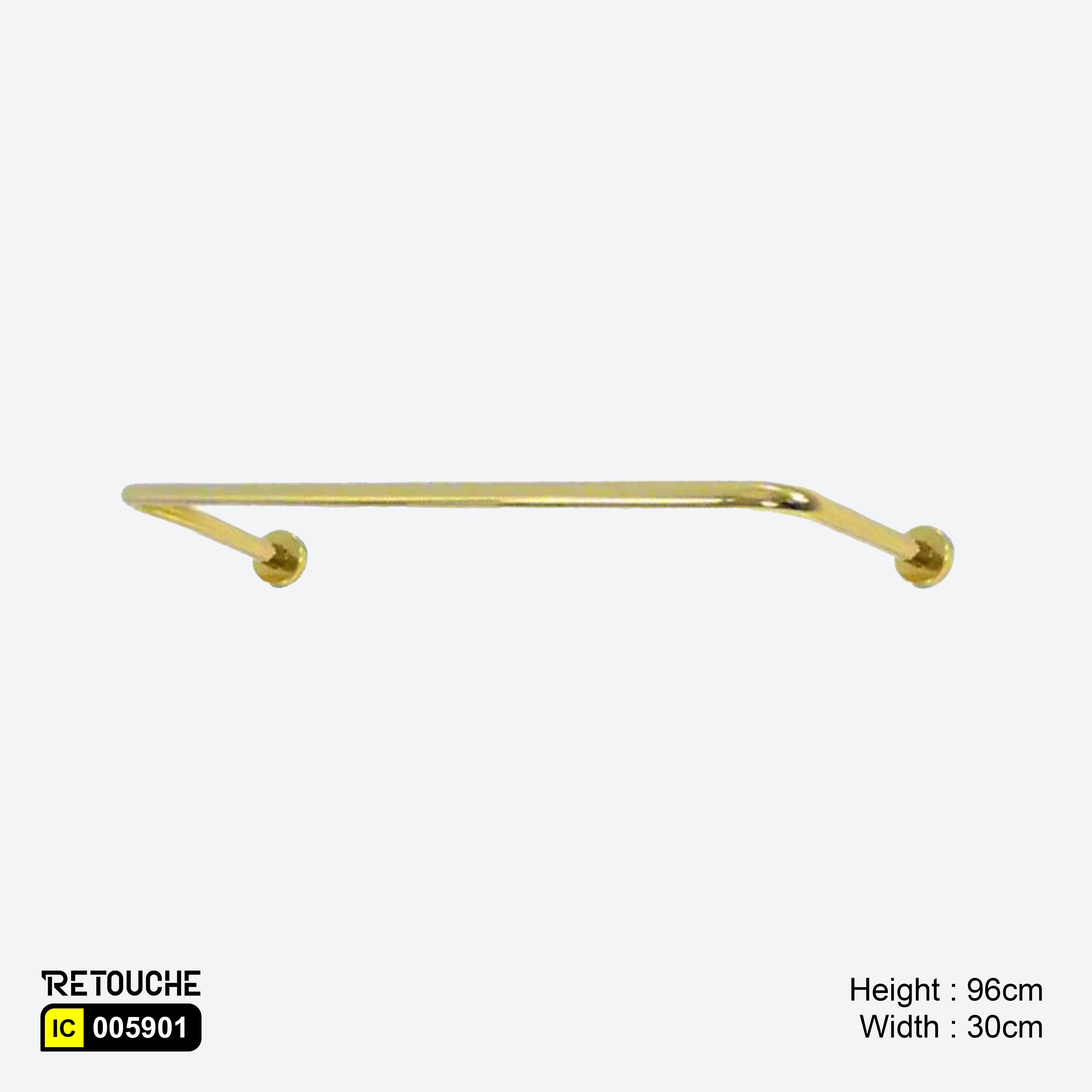 Wall-Mounted Display Rack for Clothes, Gold Stainless Steel