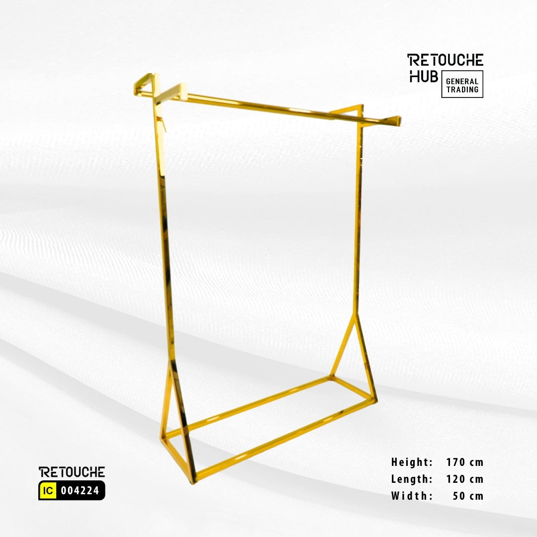 Clothes Hanging  Stand | Gold Metal | Modern & Durable