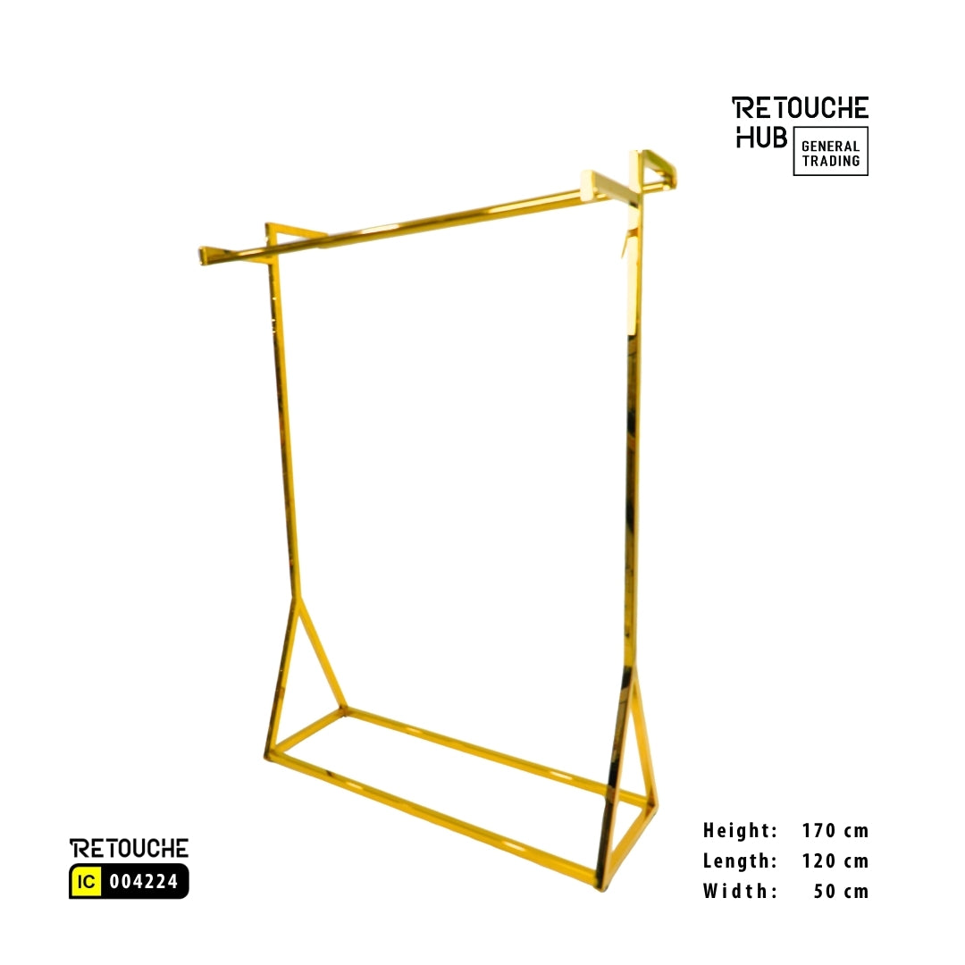 Clothes Hanging  Stand | Gold Metal | Modern & Durable