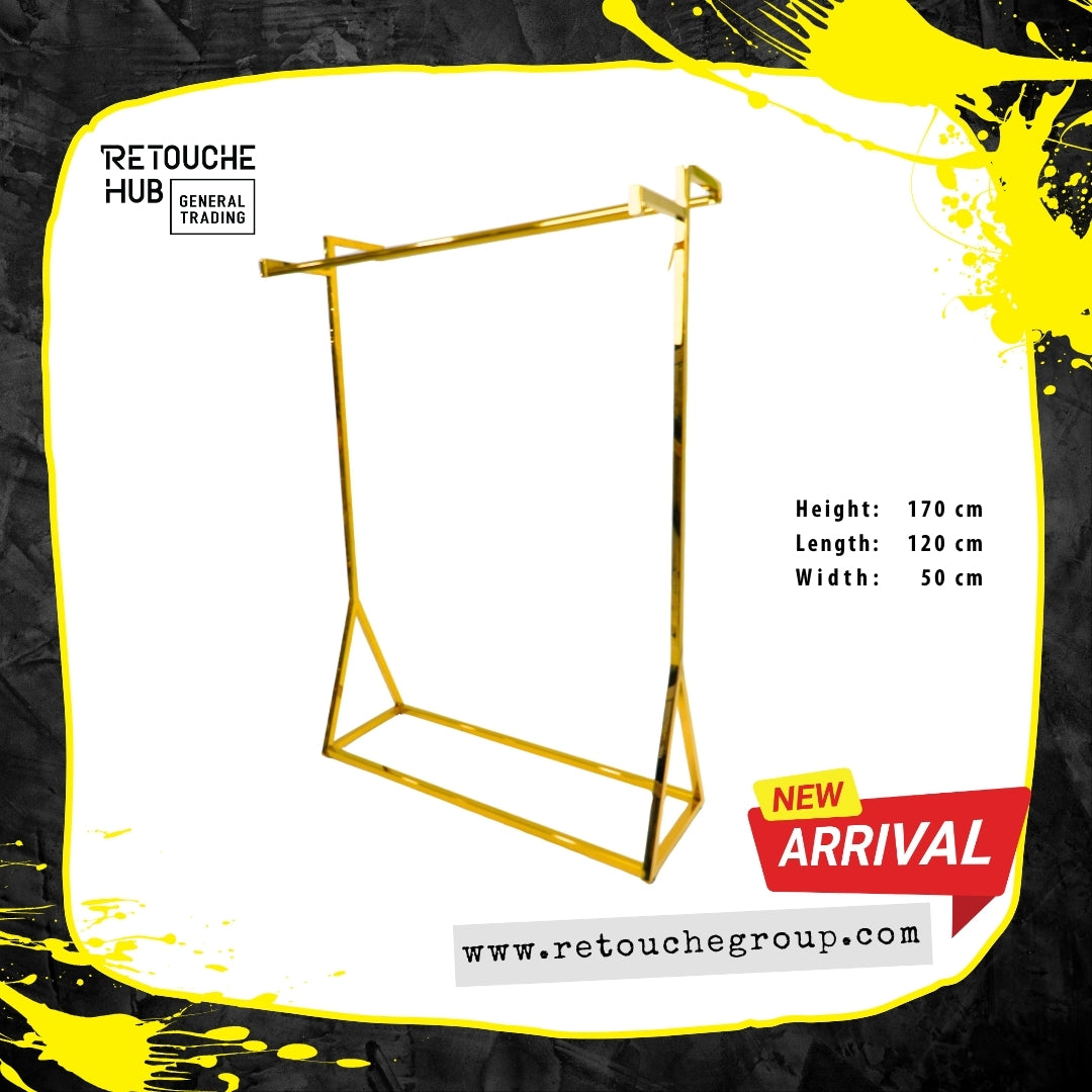 Clothes Hanging  Stand | Gold Metal | Modern & Durable