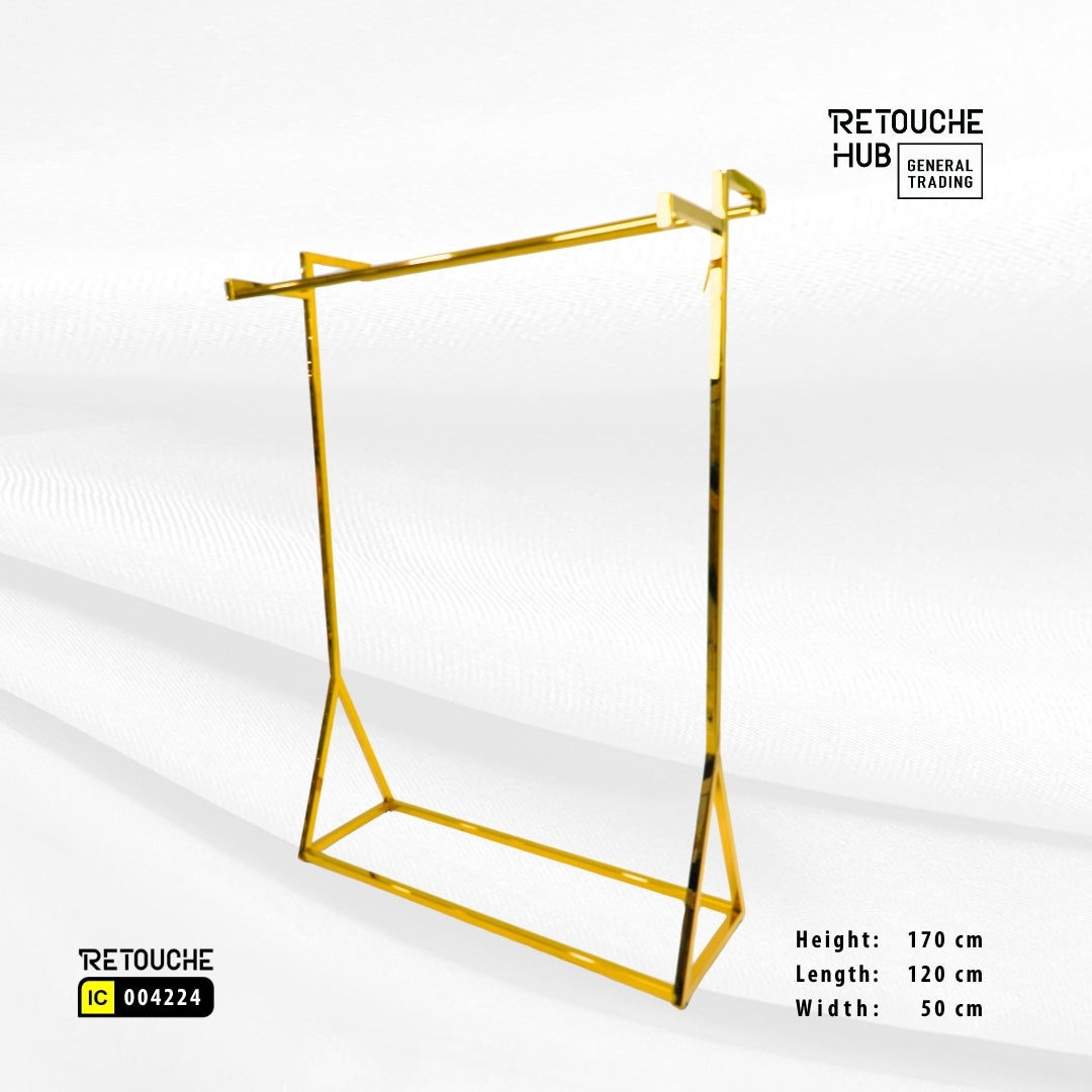 Clothes Hanging  Stand | Gold Metal | Modern & Durable