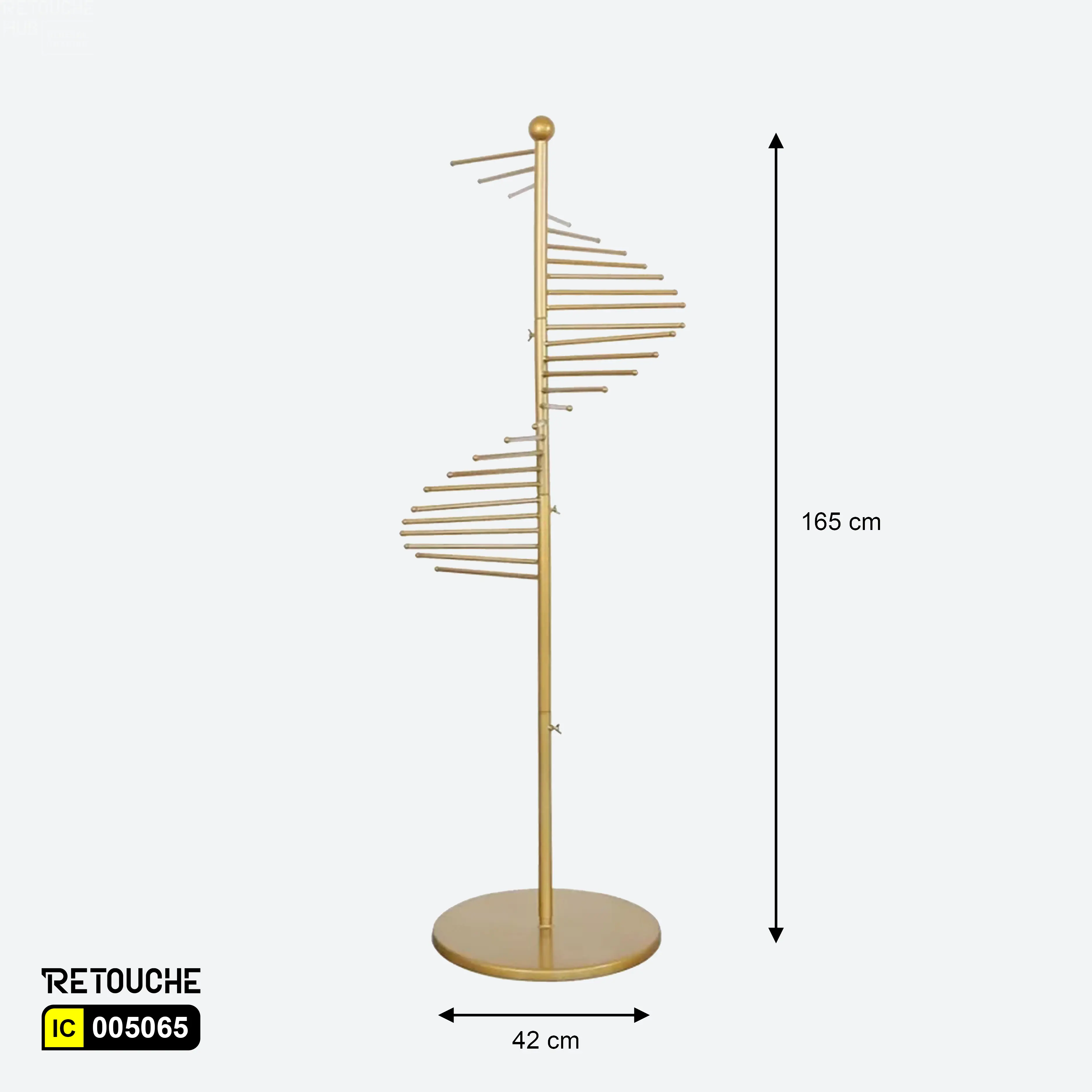 Circle Curtain Scarves Clothing Garment Stand, Black & Gold
Black and gold garment stand, Circular clothing rack
Curtain and scarves display stand, Black and gold display stand
Clothing display stand, Boutique garment rack, Retail garment stand
Durable circular stand, Luxury garment stand, Elegant display rack