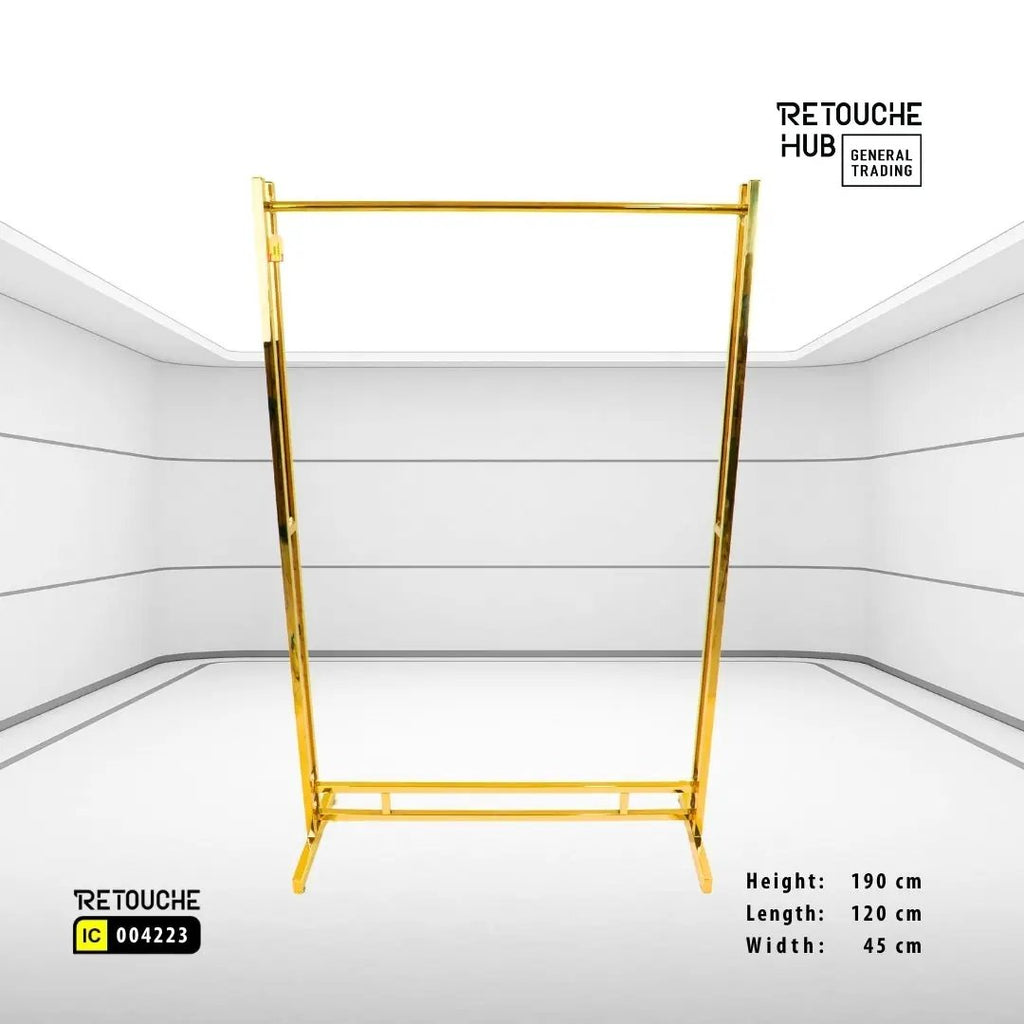Clothes Hanging Stand | Gold Metal | Modern & Durable Retouche Hub General Trading L.L.C