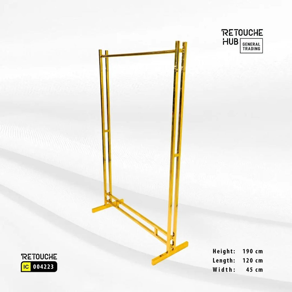 Clothes Hanging Stand | Gold Metal | Modern & Durable Retouche Hub General Trading L.L.C