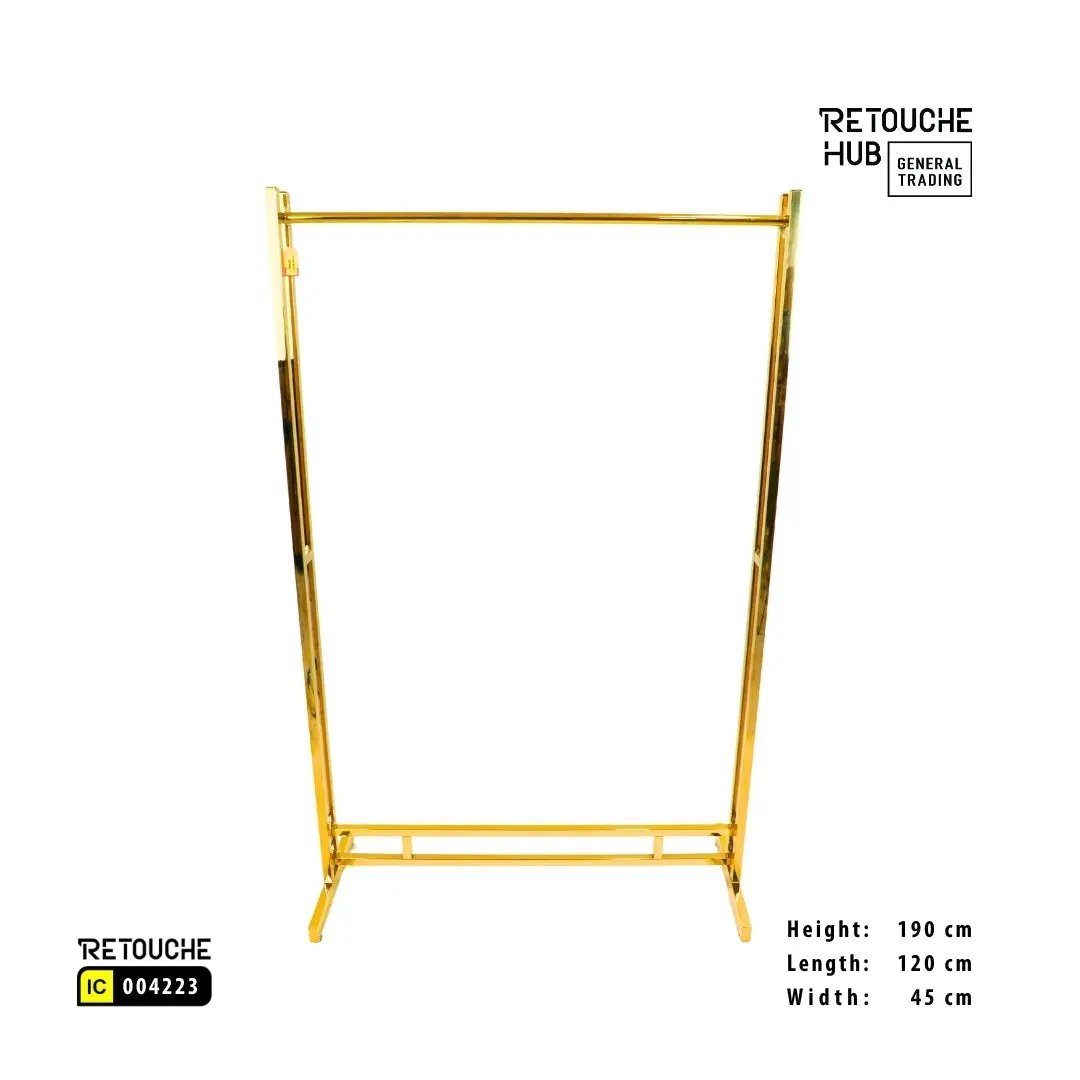 Clothes Hanging Stand | Gold Metal | Modern & Durable Retouche Hub General Trading L.L.C