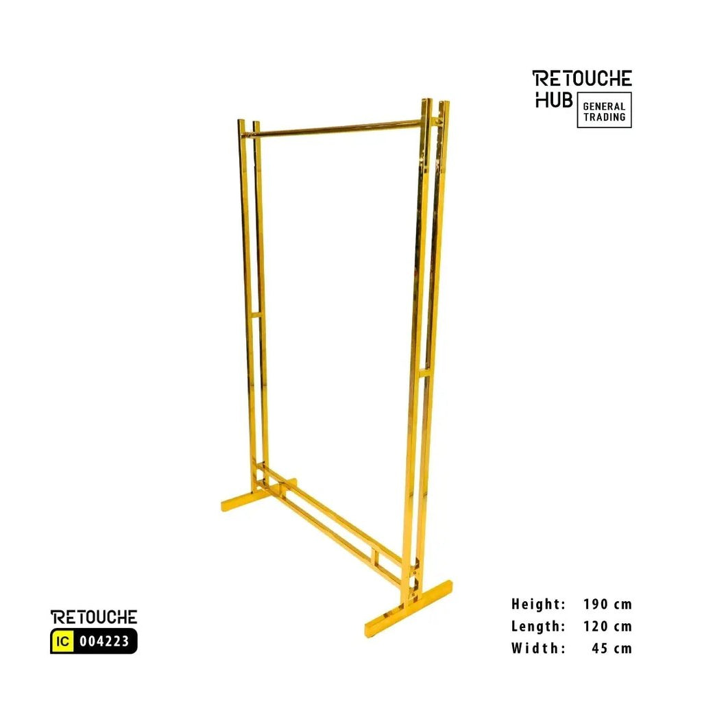 Clothes Hanging Stand | Gold Metal | Modern & Durable Retouche Hub General Trading L.L.C