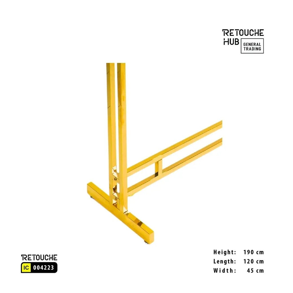 Clothes Hanging Stand | Gold Metal | Modern & Durable Retouche Hub General Trading L.L.C