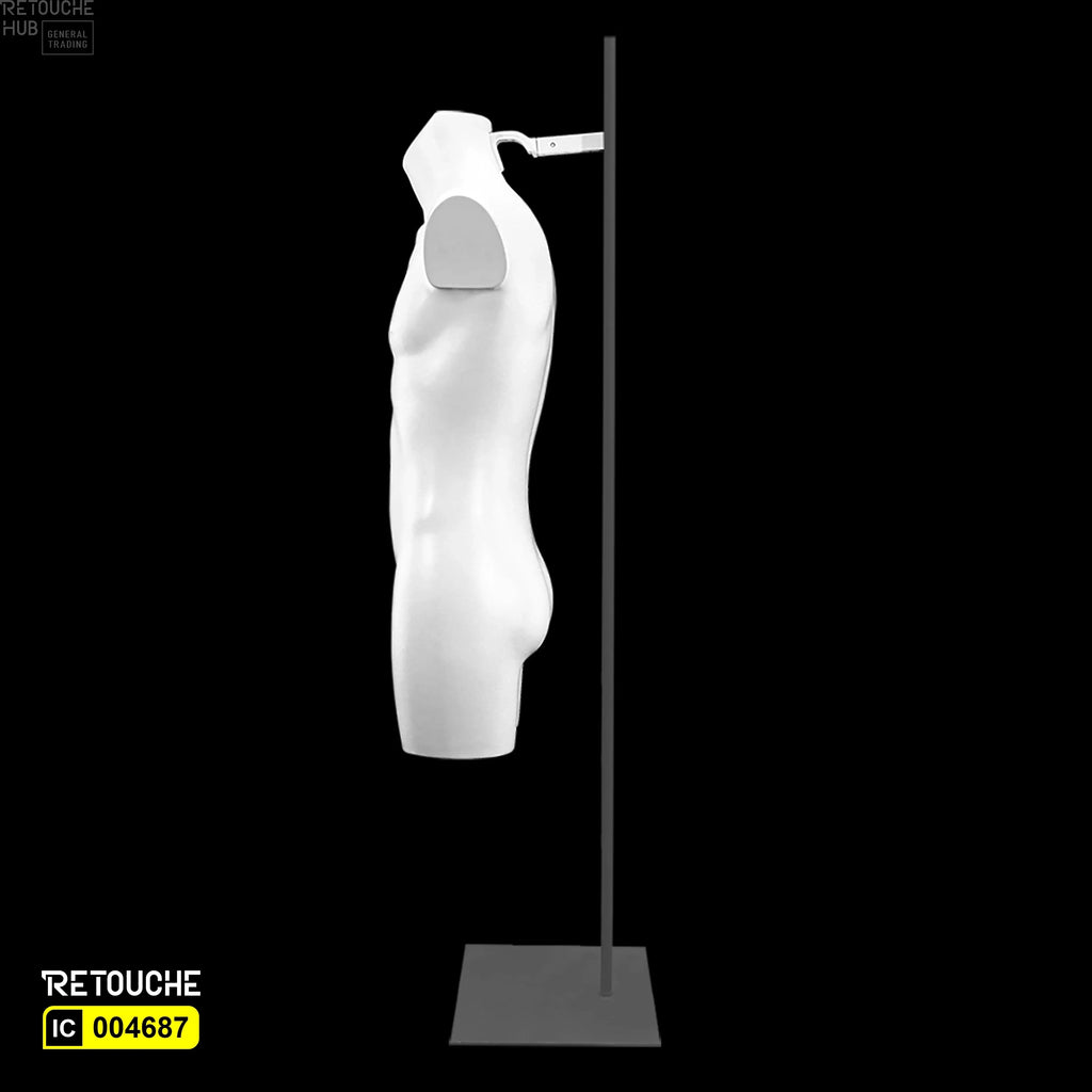 Hanging Male Mannequin, Torso, White color - Retouche Hub General Trading LLC®