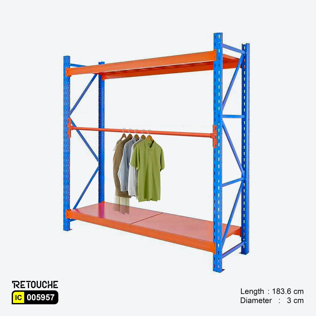 Storage Racking Rod Hanging Rod for Storage Shelving Rack, Orange Color - Retouche Hub ...