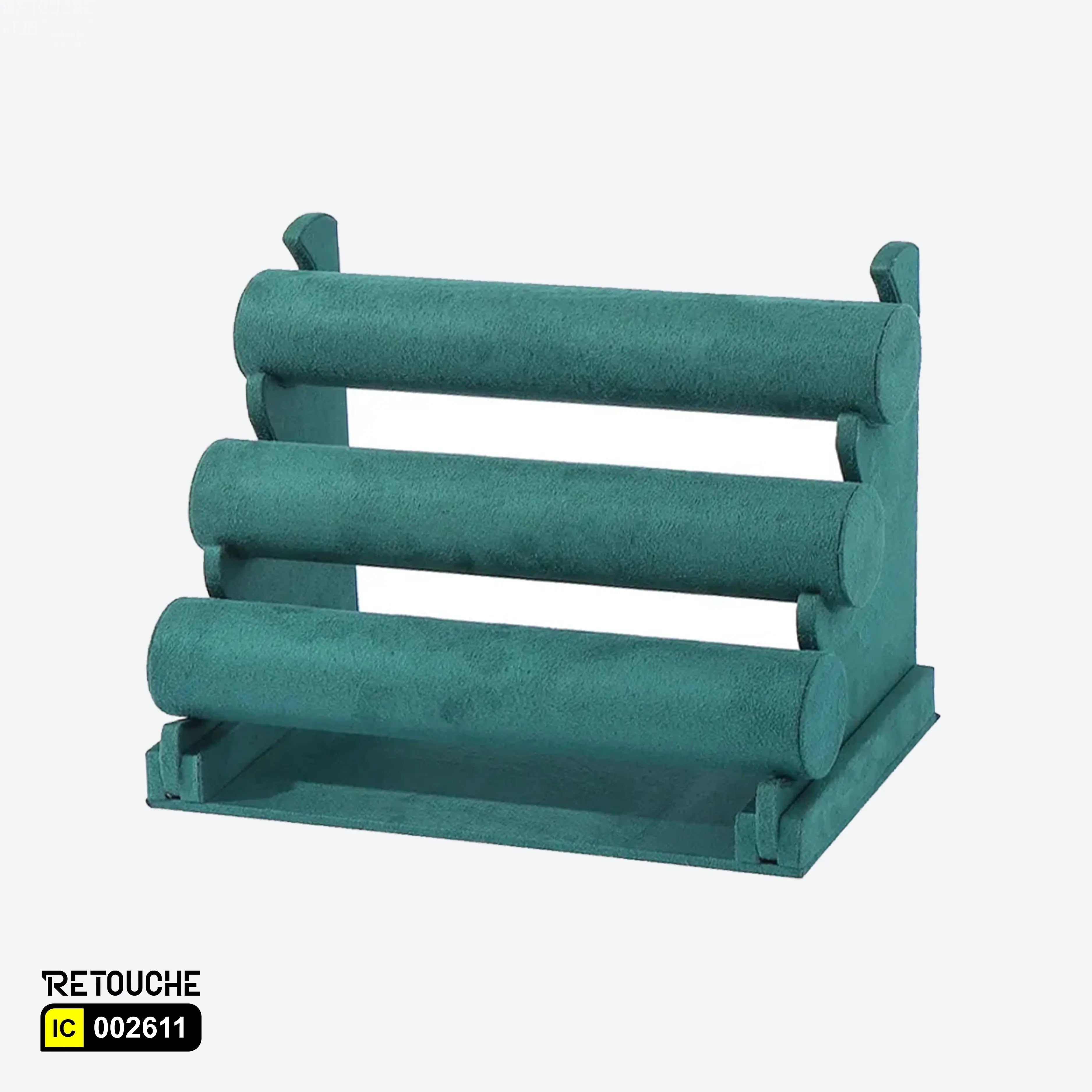 Jewelry Display Stand, 3-Tier, Green Velvet Retouche Hub General