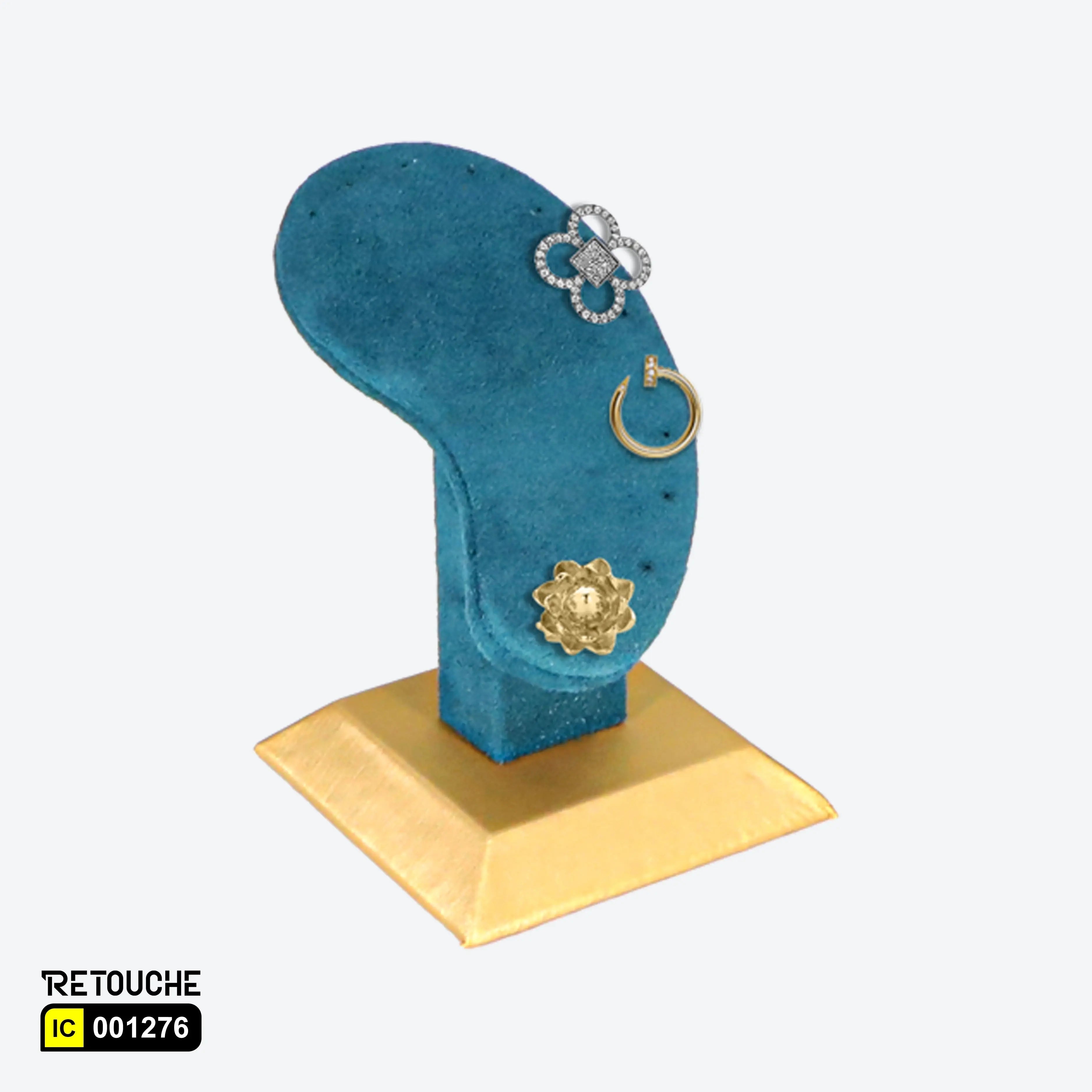 Jewelry Earring Display Stand, Green Velvet Displays & Showcases