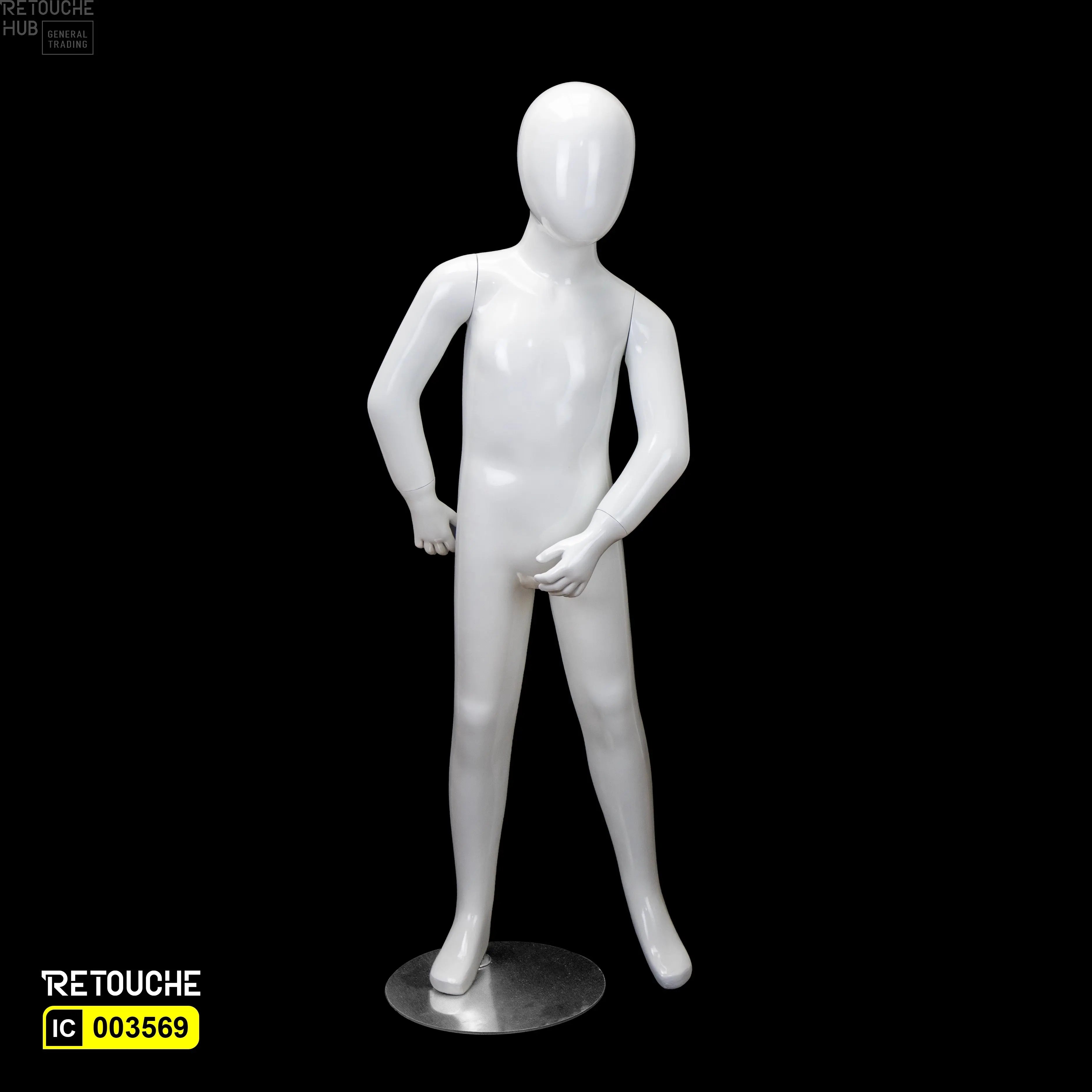 Kids Mannequin Full Body Egg Face, White Color Children Mannequin